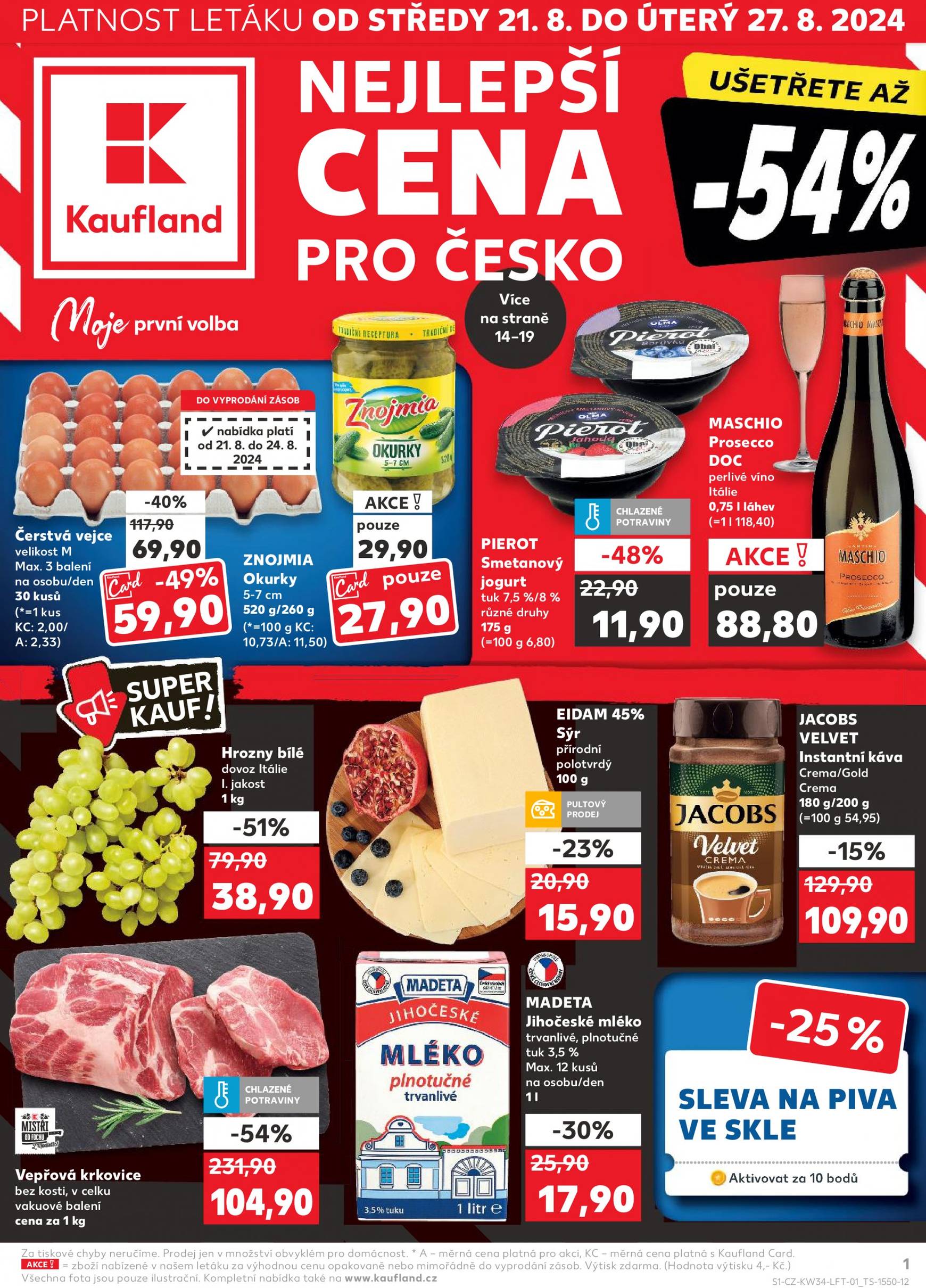 kaufland - Leták Kaufland od 21.08. do 27.08. - page: 1