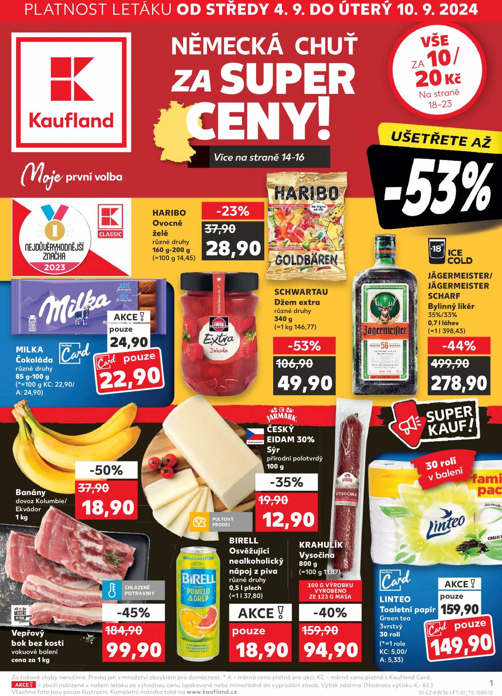 kaufland - Leták Kaufland od 04.09. do 10.09. - page: 1