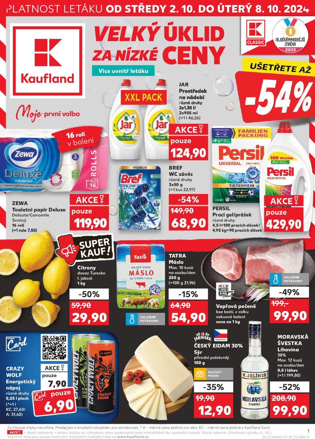 kaufland - Kaufland leták - Chomutov 02.10.2024 - 08.10.2024 - page: 1