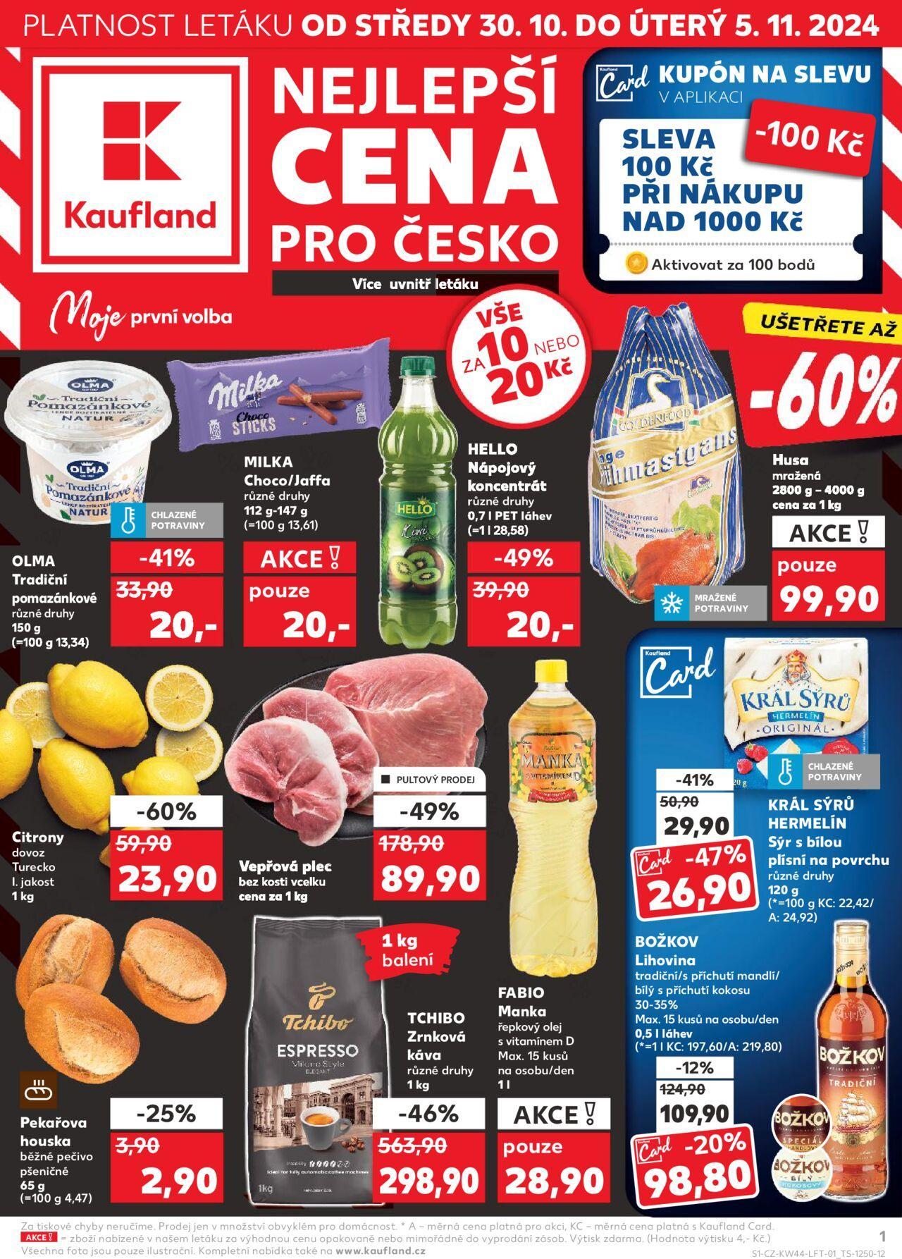 kaufland - Kaufland leták - Kolín 30.10.2024 - 05.11.2024