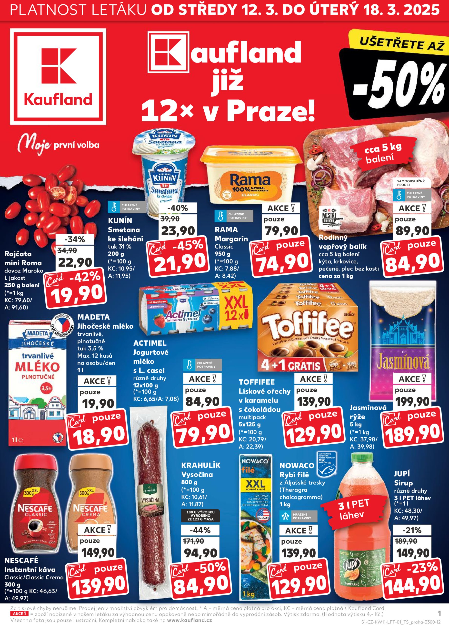 kaufland - Leták Kaufland Praha od 12.03. do 18.03. - page: 1