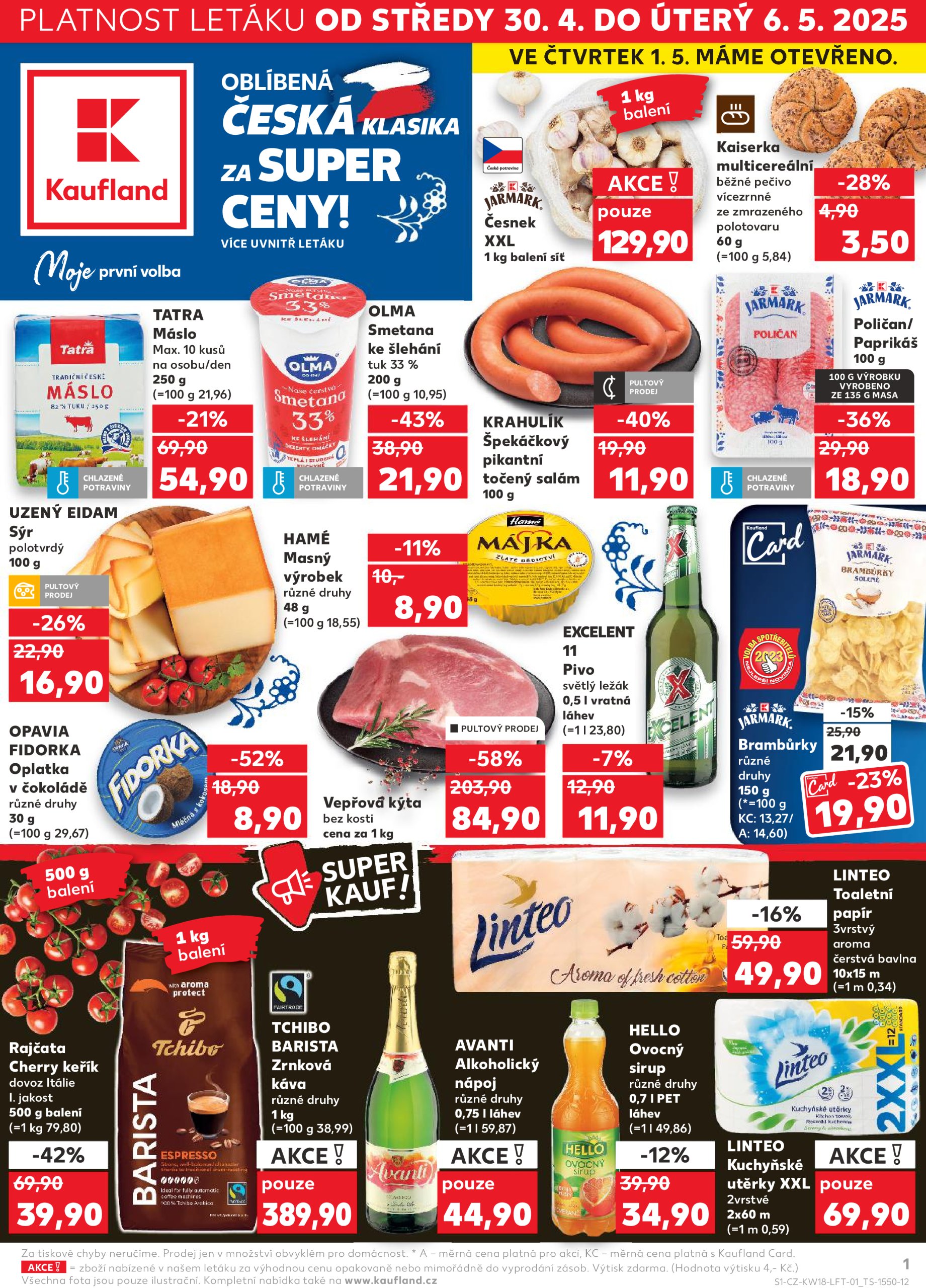 kaufland - Leták Kaufland Praha 4 od 30.04. do 06.05.