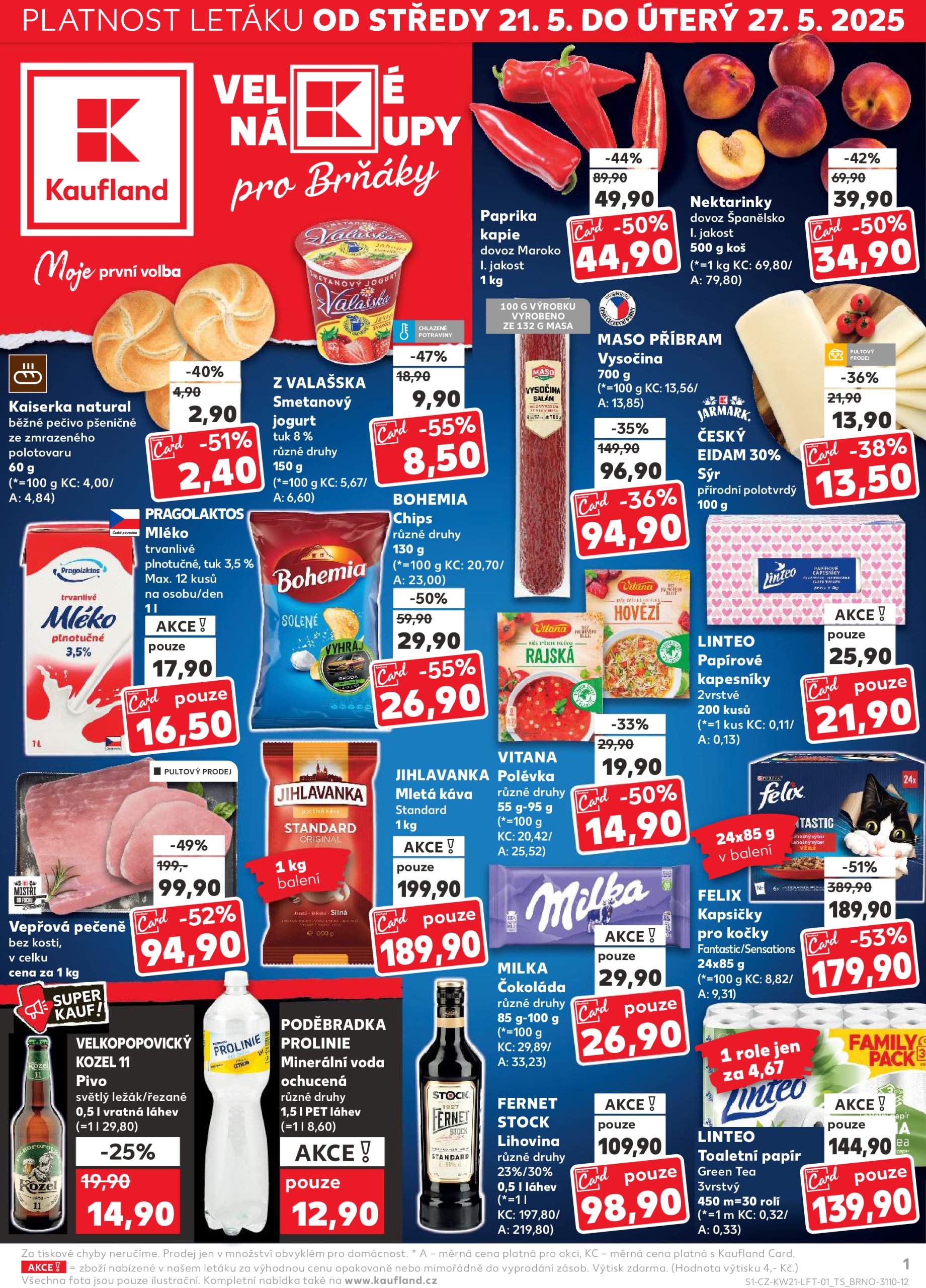 kaufland - Leták Kaufland Brno od 21.05. do 27.05.