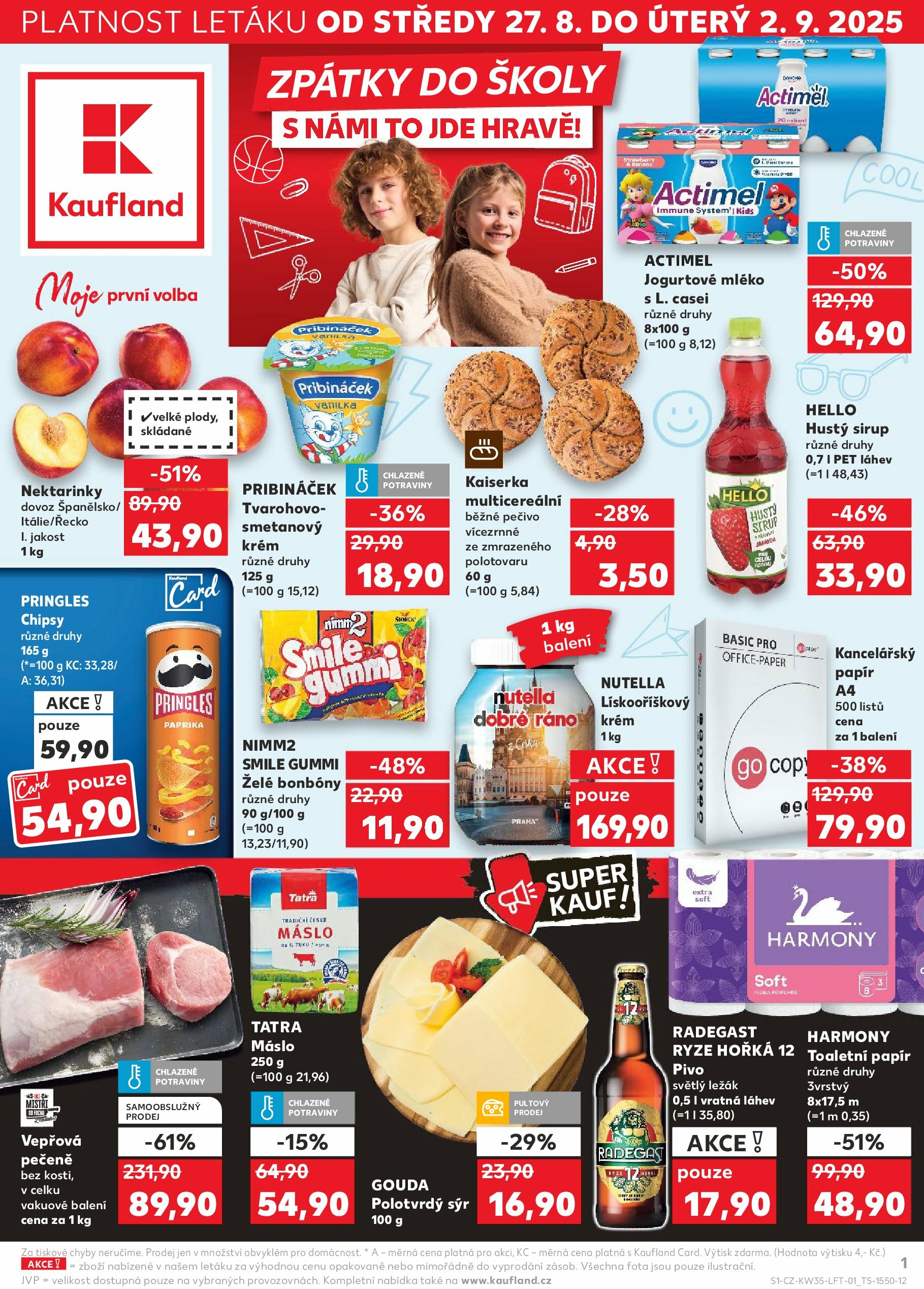 kaufland - Leták Kaufland Praha 4 od 27.08. do 02.09.