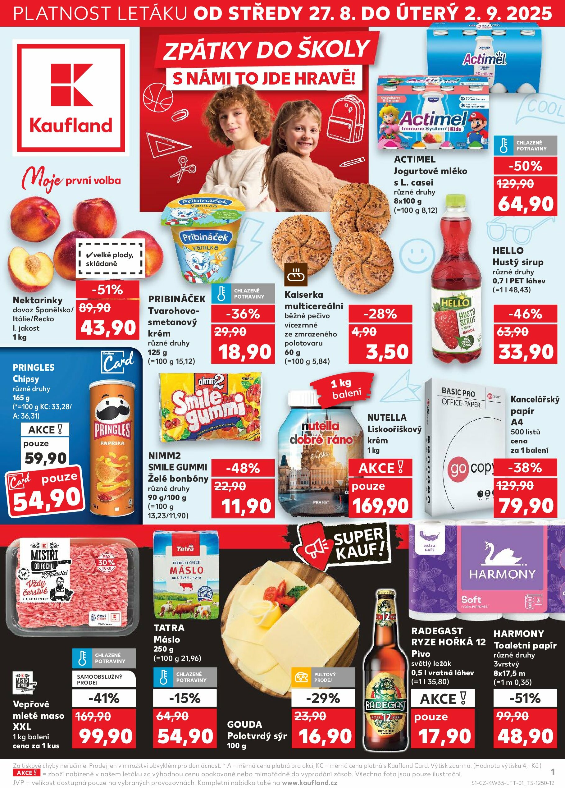 kaufland - Leták Kaufland Kolín od 27.08. do 02.09.
