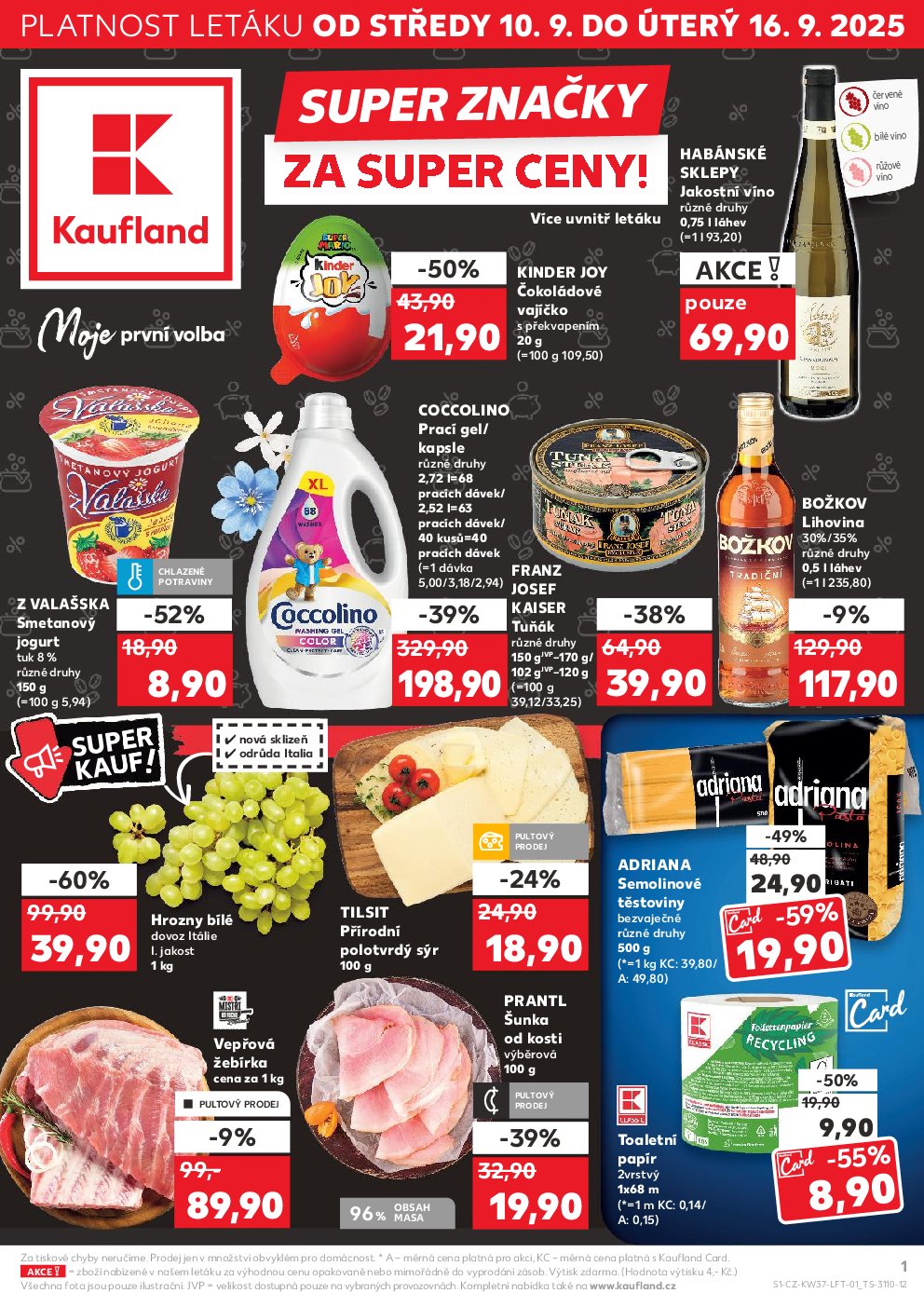 kaufland - Leták Kaufland Brno od 10.09. do 16.09.