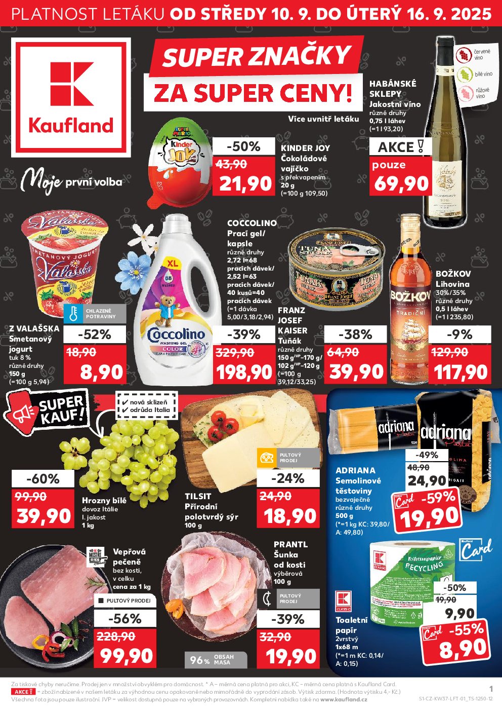 kaufland - Leták Kaufland Kolín od 10.09. do 16.09. - page: 1 kaufland - Leták Kaufland Kolín od 10.09. do 16.09. - page: 1