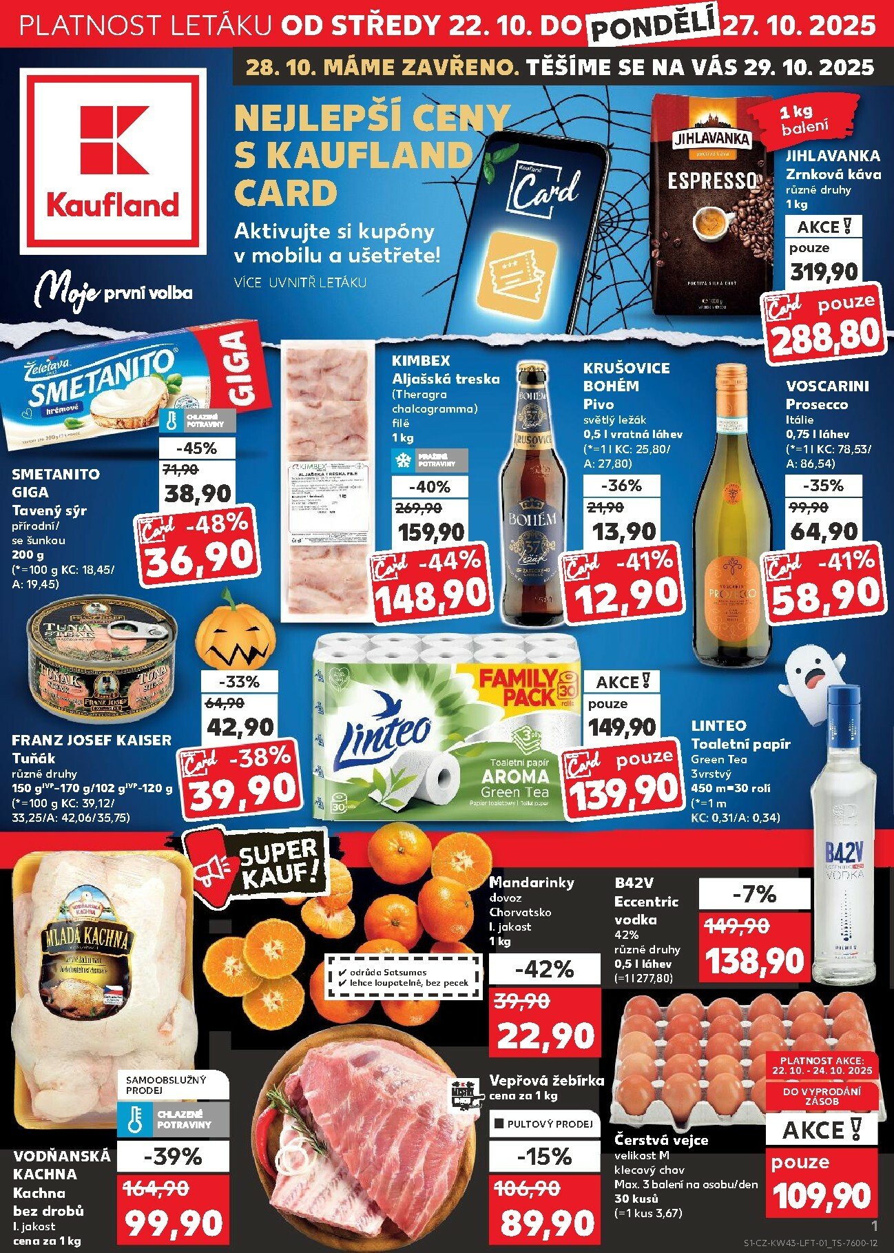 kaufland - Aktuální leták Kaufland Karviná od 22.10. do 27.10.