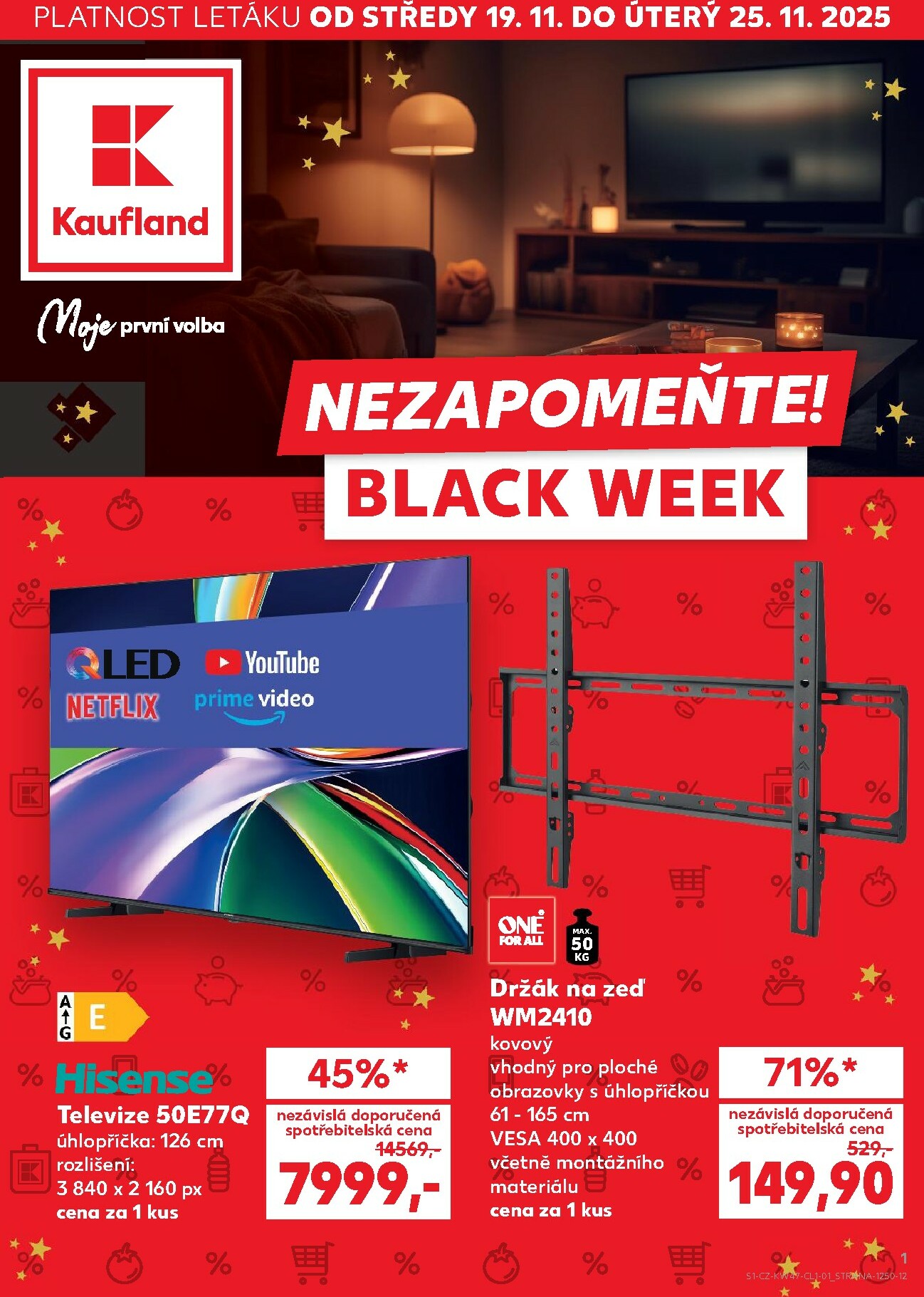 kaufland - Aktuální leták Kaufland - Black Week od 19.11. do 25.11.