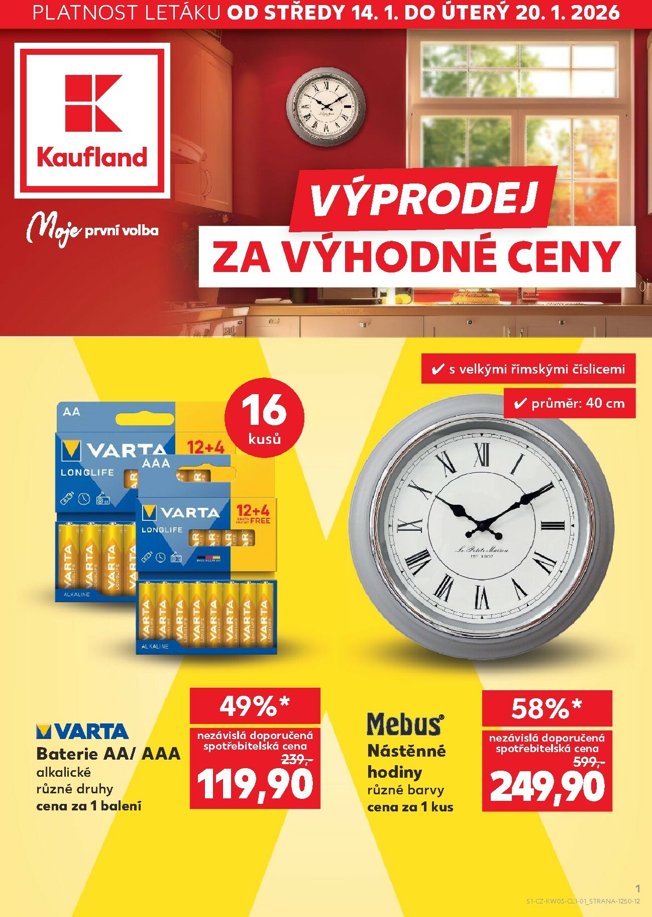 kaufland - Aktuální leták Kaufland - Výprodej od 14.01. do 20.01.