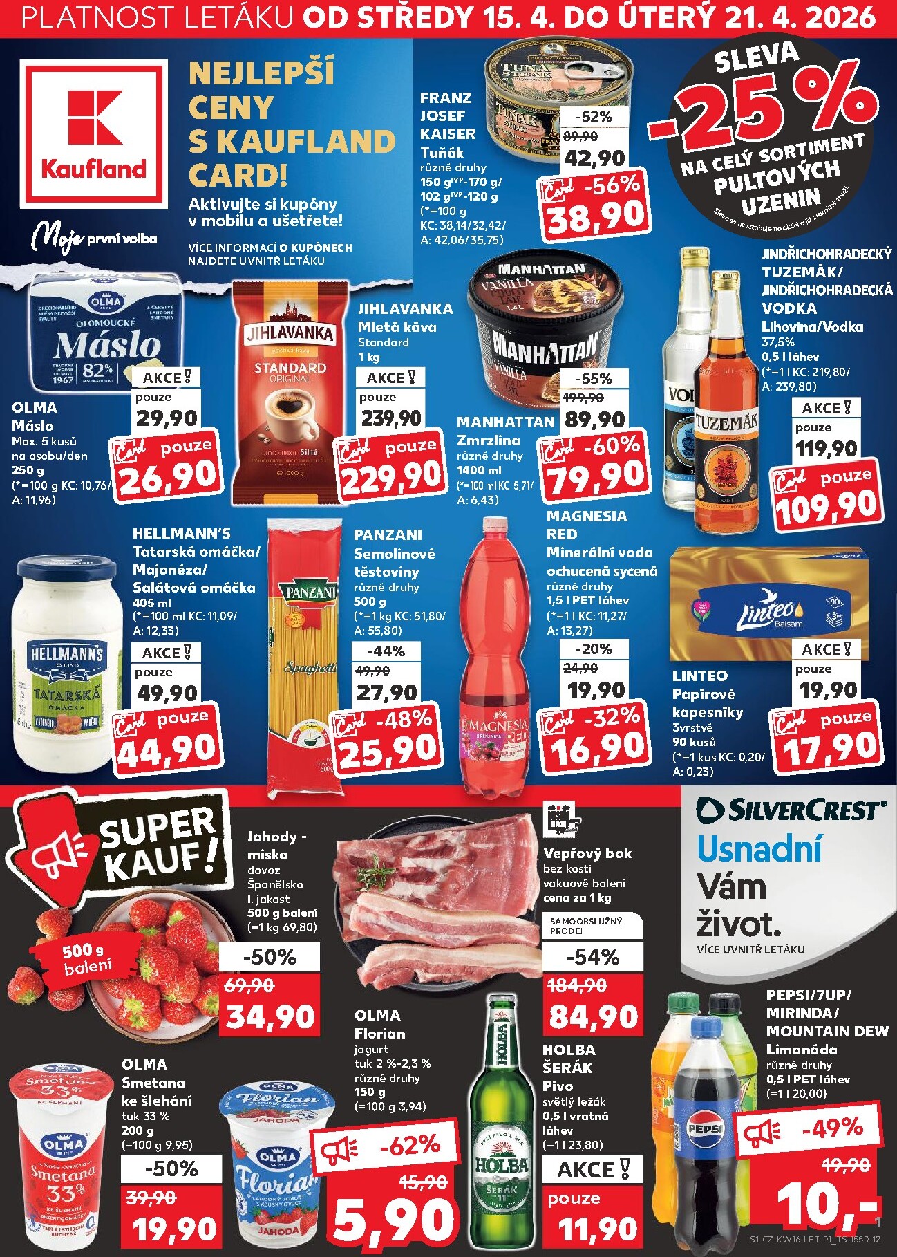 kaufland - Kaufland - Praha 4 leták na příští týden od středy 15.04.2026 do úterý 21.04.2026