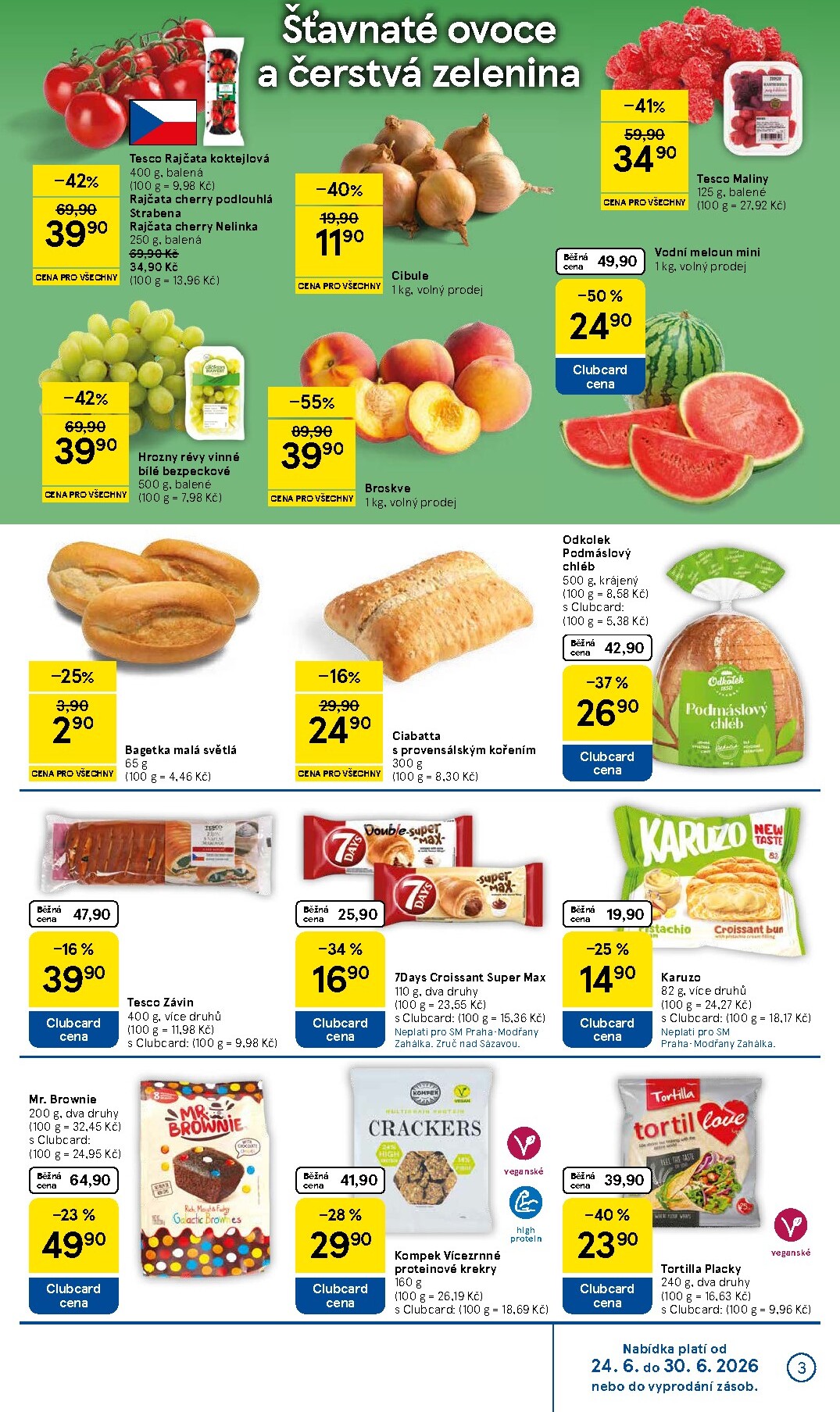 tesco - Aktuální Tesco supermarket leták platný od středy 24.06.2026 do úterý 30.06.2026 - page: 3