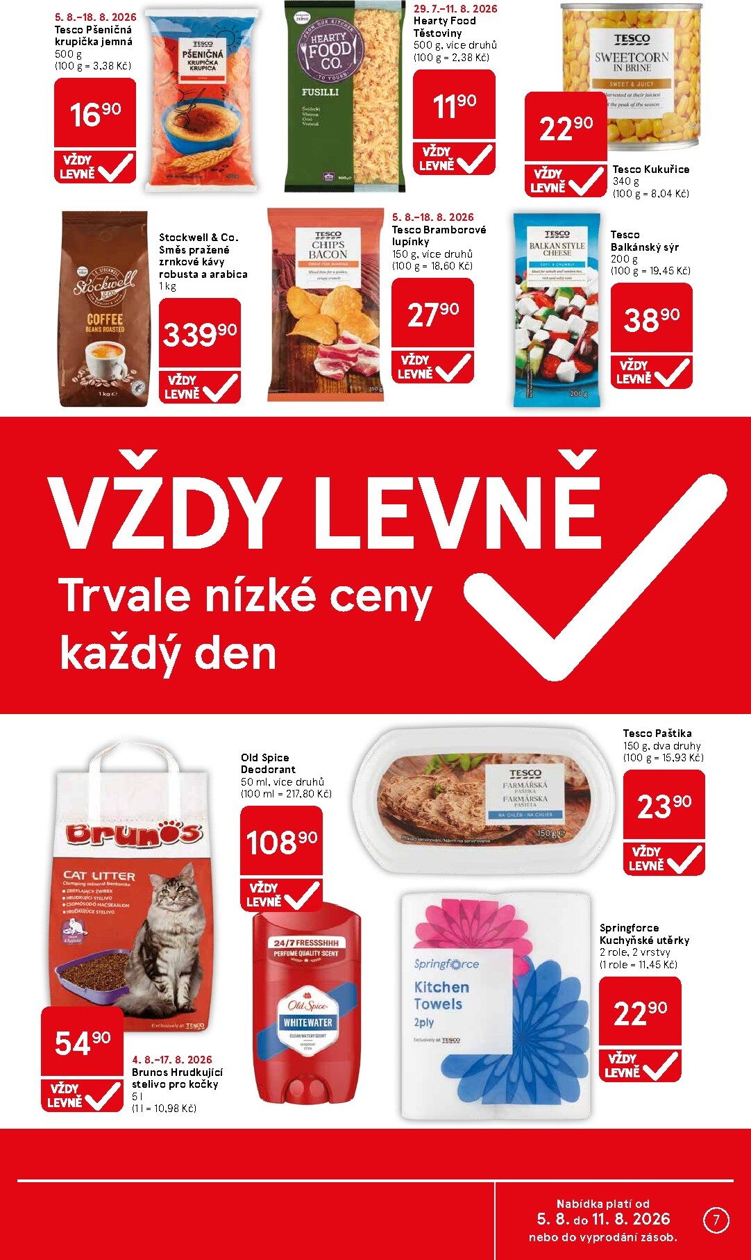 tesco - Budoucí Tesco supermarket leták platný od středy 05.08.2026 do úterý 11.08.2026 - page: 7