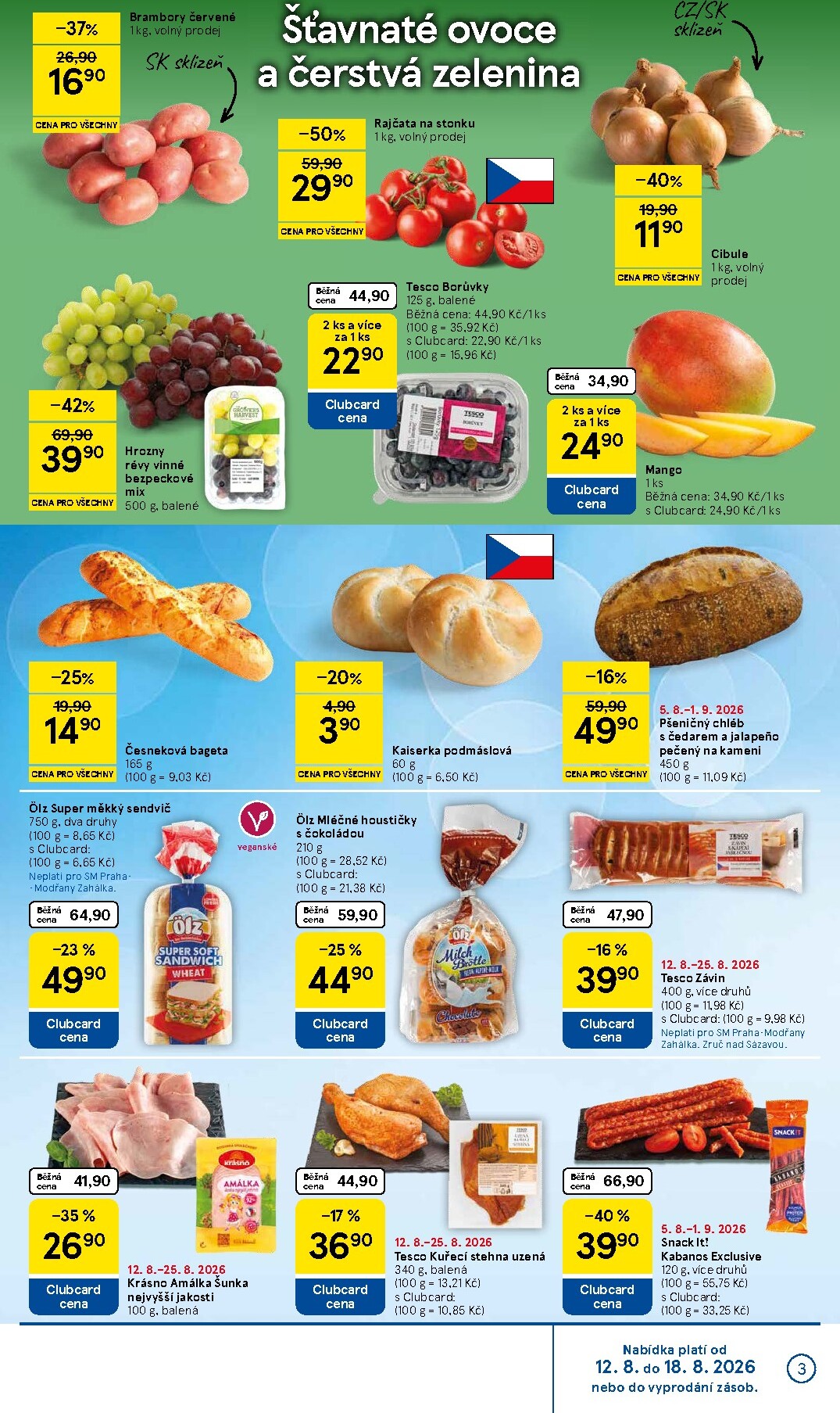 tesco - Budoucí Tesco supermarket leták platný od středy 12.08.2026 do úterý 18.08.2026 - page: 3