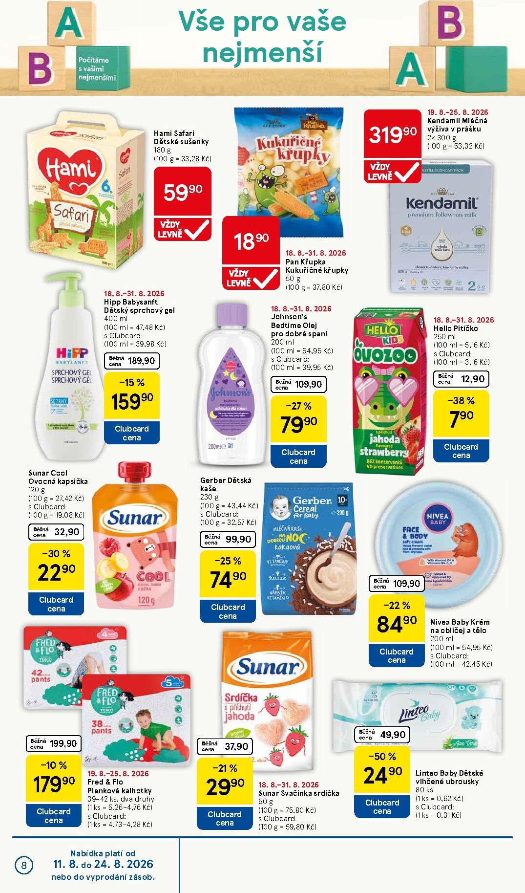 tesco - Budoucí Tesco supermarket leták platný od středy 19.08.2026 do úterý 25.08.2026 - page: 8