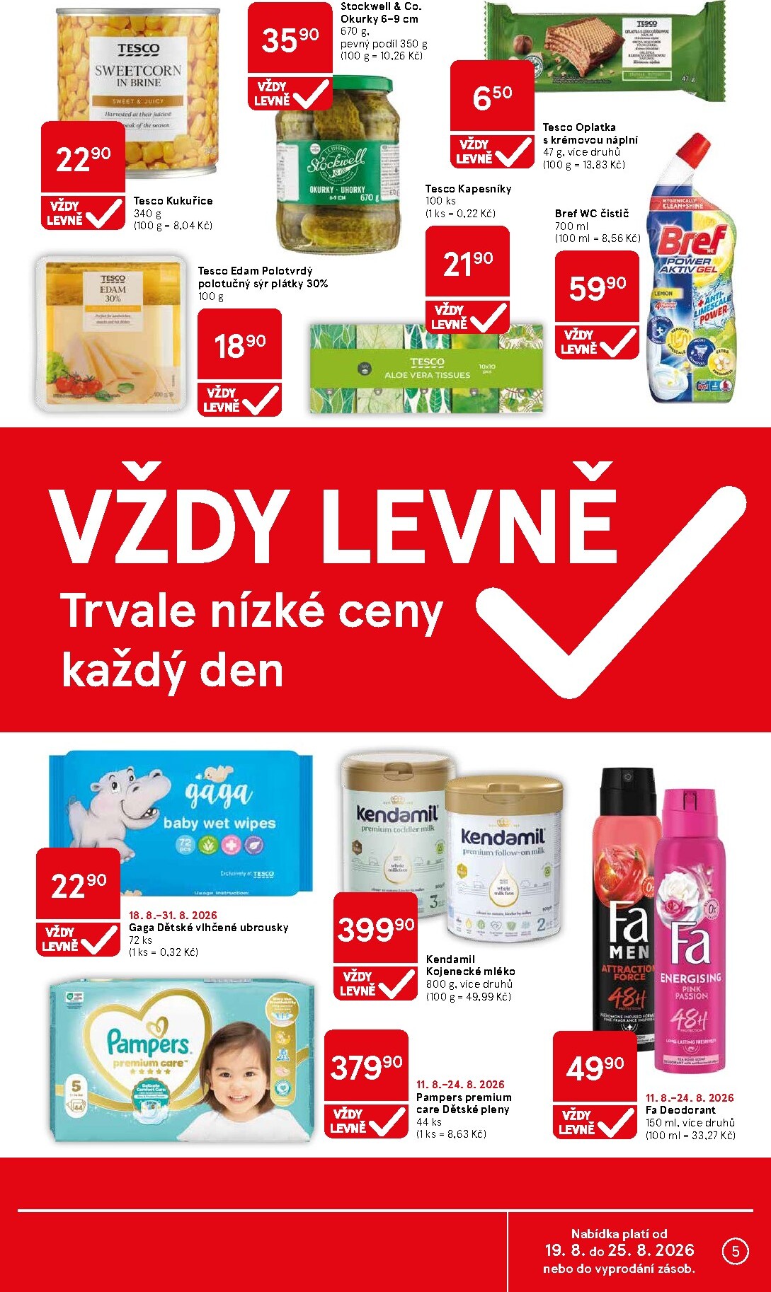 tesco - Budoucí Tesco supermarket leták platný od středy 19.08.2026 do úterý 25.08.2026 - page: 5