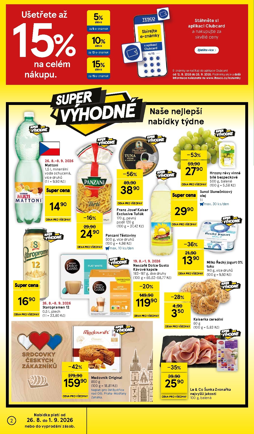 tesco - Budoucí Tesco supermarket leták platný od středy 26.08.2026 do úterý 01.09.2026 - page: 2