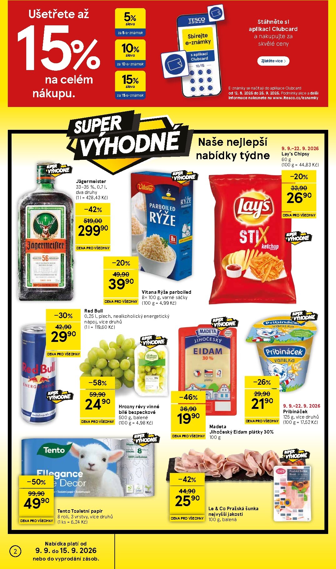tesco - Budoucí Tesco supermarket leták platný od středy 09.09.2026 do úterý 15.09.2026 - page: 2