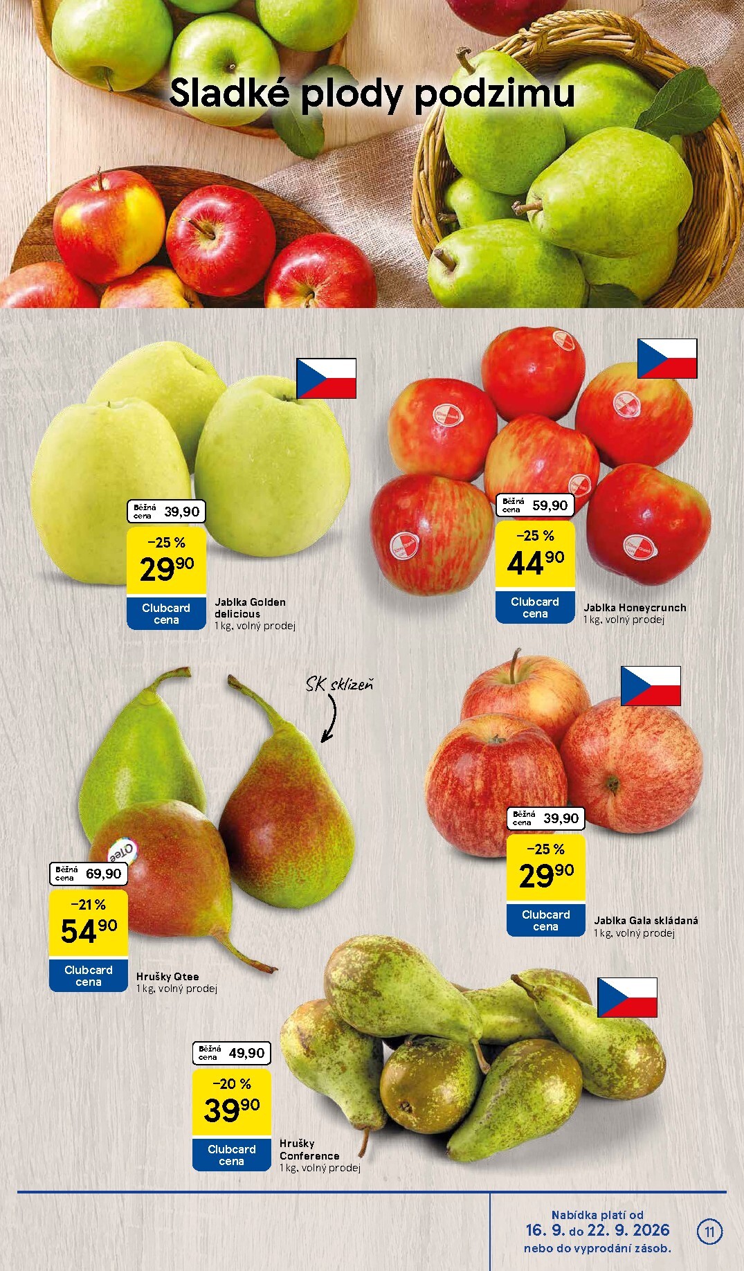 tesco - Budoucí Tesco supermarket leták platný od středy 16.09.2026 do úterý 22.09.2026 - page: 11