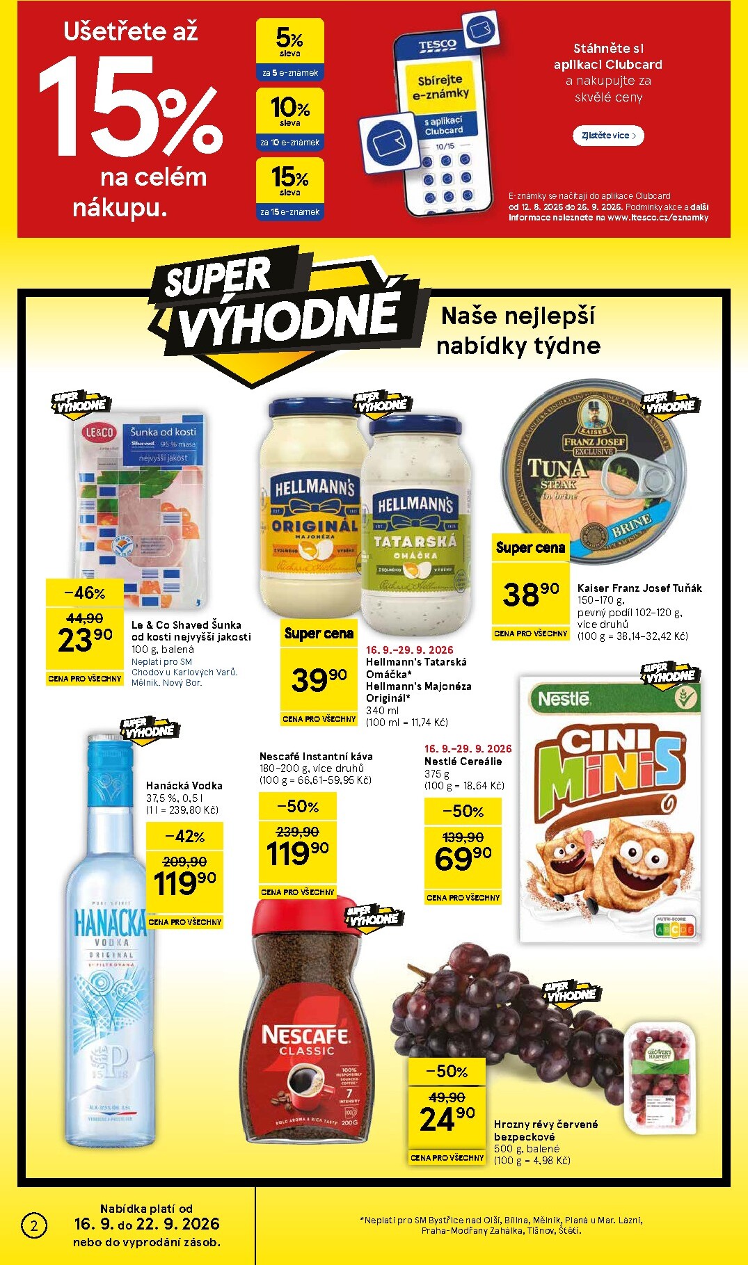 tesco - Budoucí Tesco supermarket leták platný od středy 16.09.2026 do úterý 22.09.2026 - page: 2