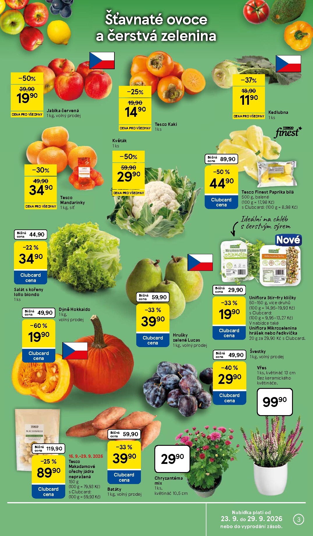 tesco - Budoucí Tesco leták platný od středy 23.09.2026 do úterý 29.09.2026 - page: 3