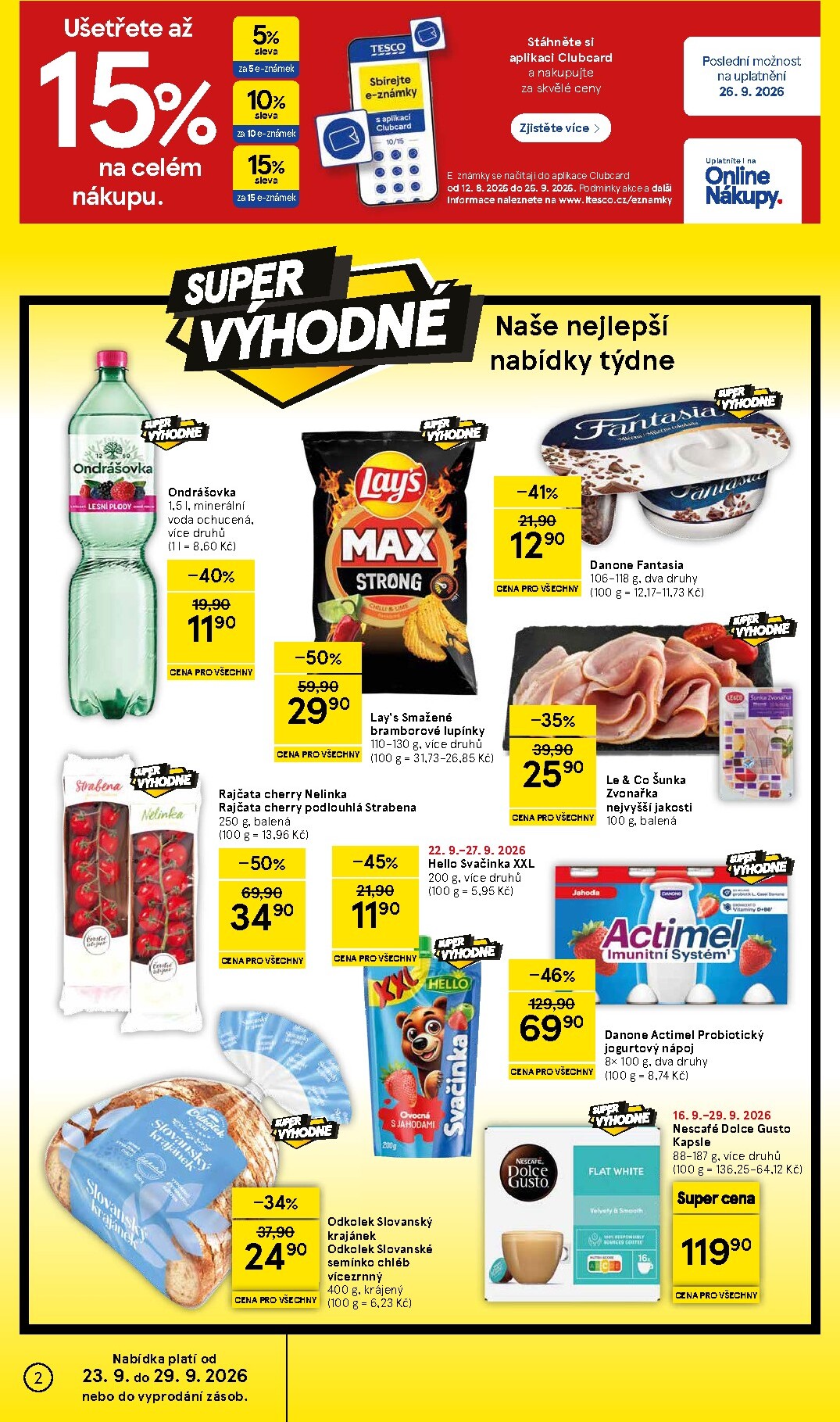tesco - Budoucí Tesco supermarket leták platný od středy 23.09.2026 do úterý 29.09.2026 - page: 2