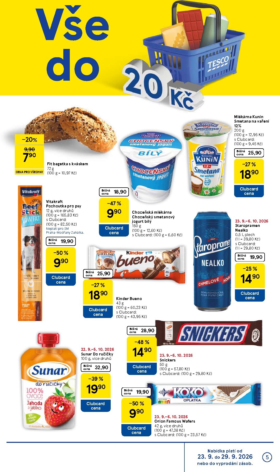 tesco - Budoucí Tesco supermarket leták platný od středy 23.09.2026 do úterý 29.09.2026 - page: 5