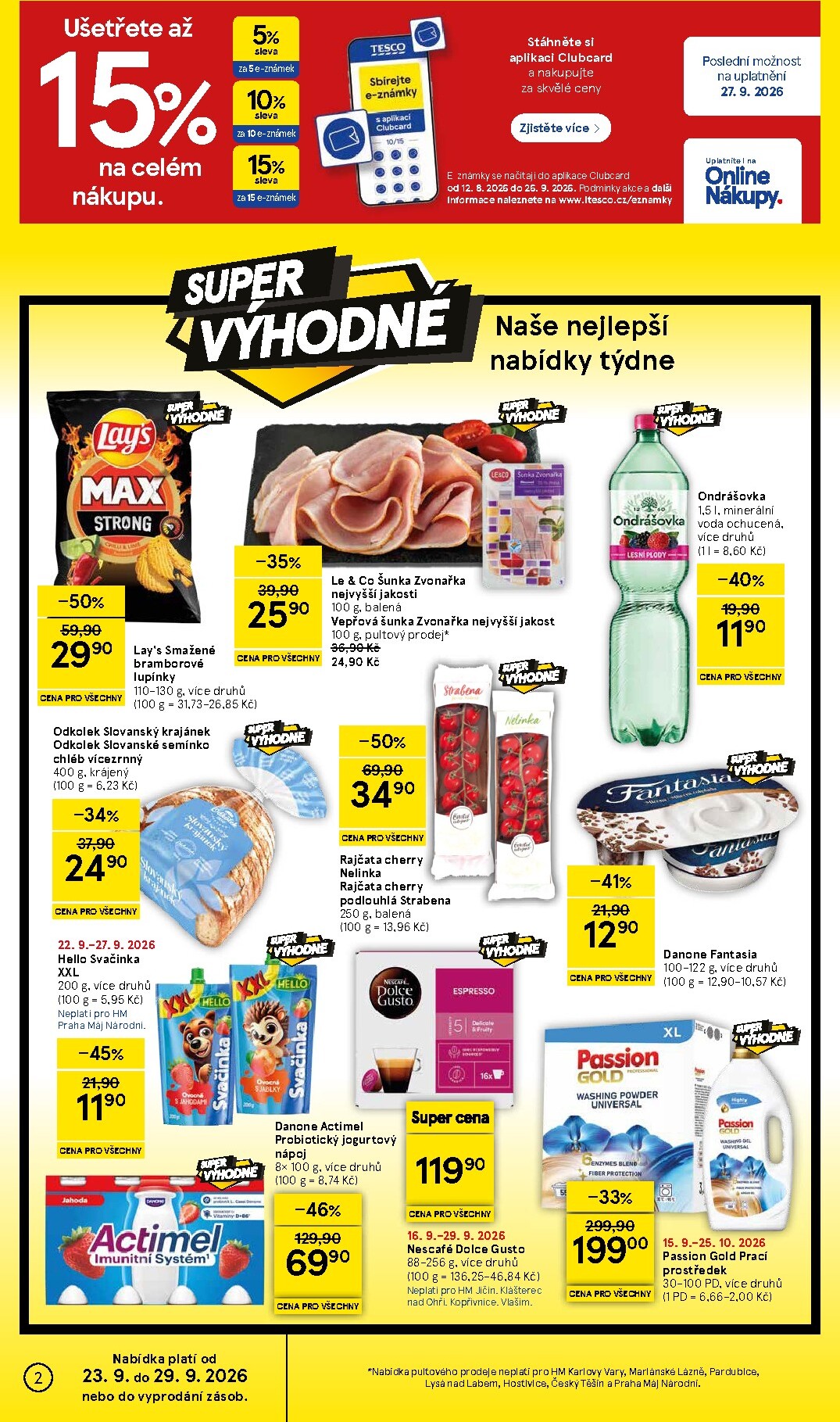 tesco - Aktuální Tesco leták platný od středy 23.09.2026 do úterý 29.09.2026 - page: 2