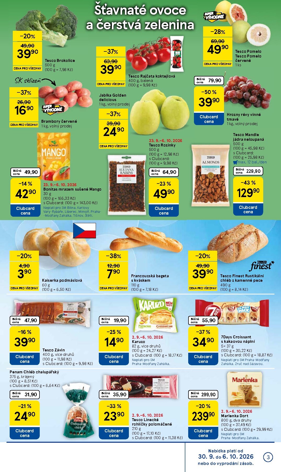 tesco - Budoucí Tesco supermarket leták platný od středy 30.09.2026 do úterý 06.10.2026 - page: 3