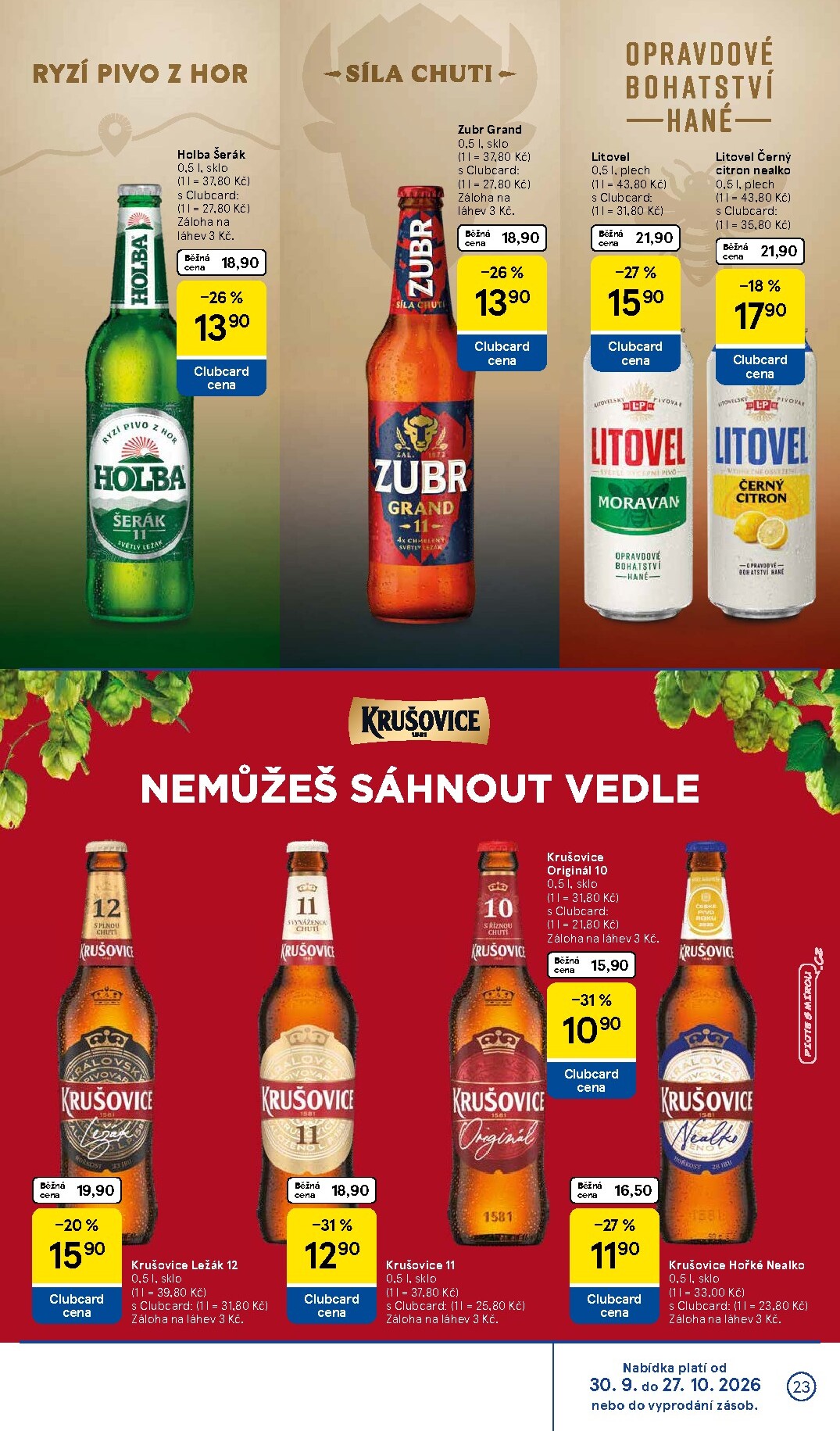 tesco - Budoucí Tesco - Značky, které máte rádi leták platný od středy 30.09.2026 do úterý 27.10.2026 - page: 23