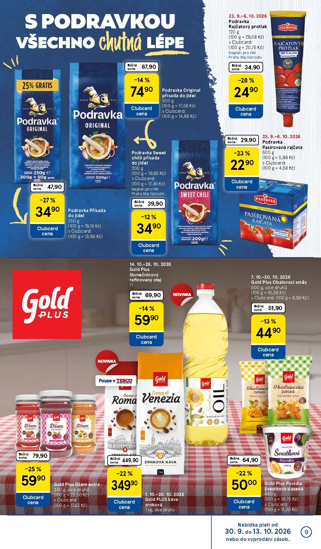 tesco - Budoucí Tesco - Značky, které máte rádi leták platný od středy 30.09.2026 do úterý 27.10.2026 - page: 9