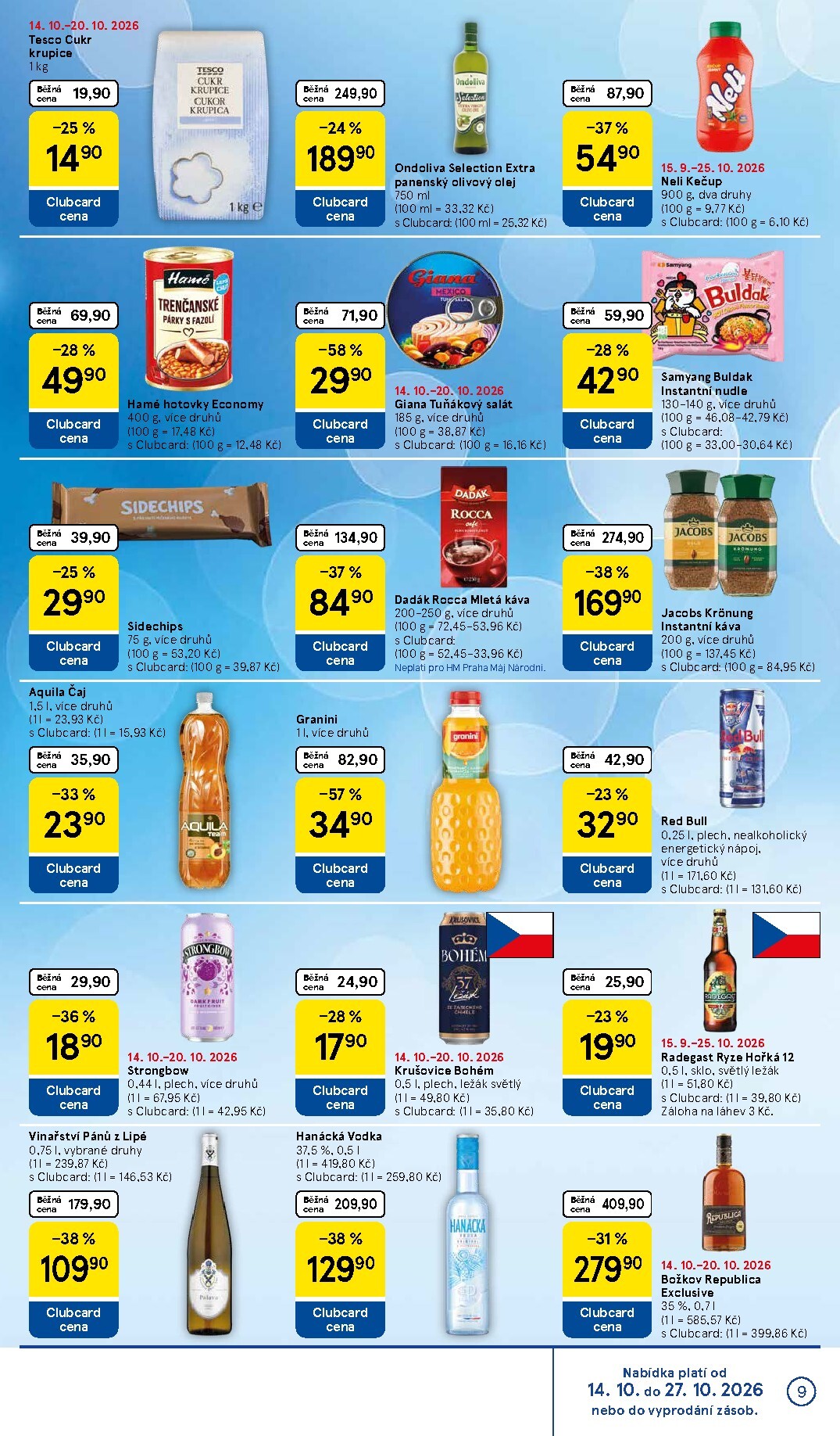 tesco - Budoucí Tesco leták platný od středy 14.10.2026 do úterý 20.10.2026 - page: 9