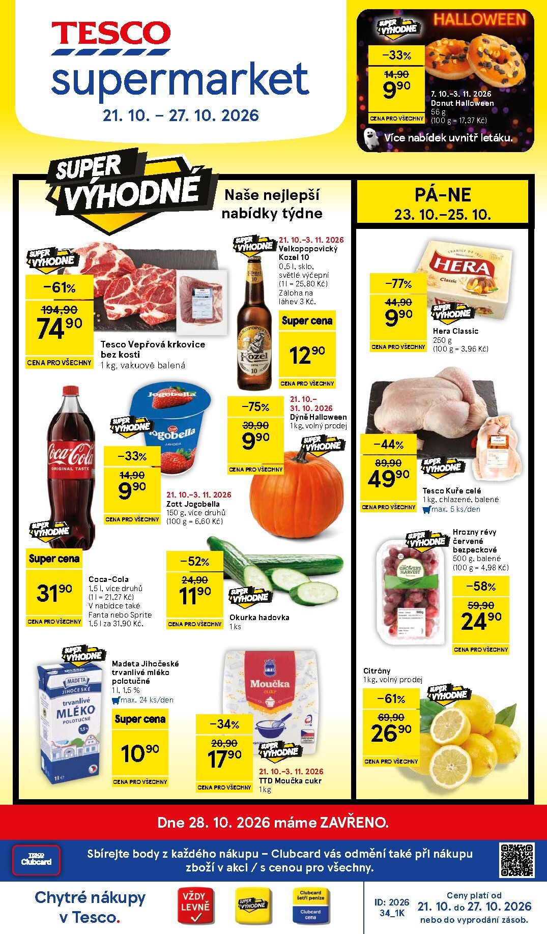 tesco - Budoucí Tesco supermarket leták platný od středy 21.10.2026 do úterý 27.10.2026 - page: 1