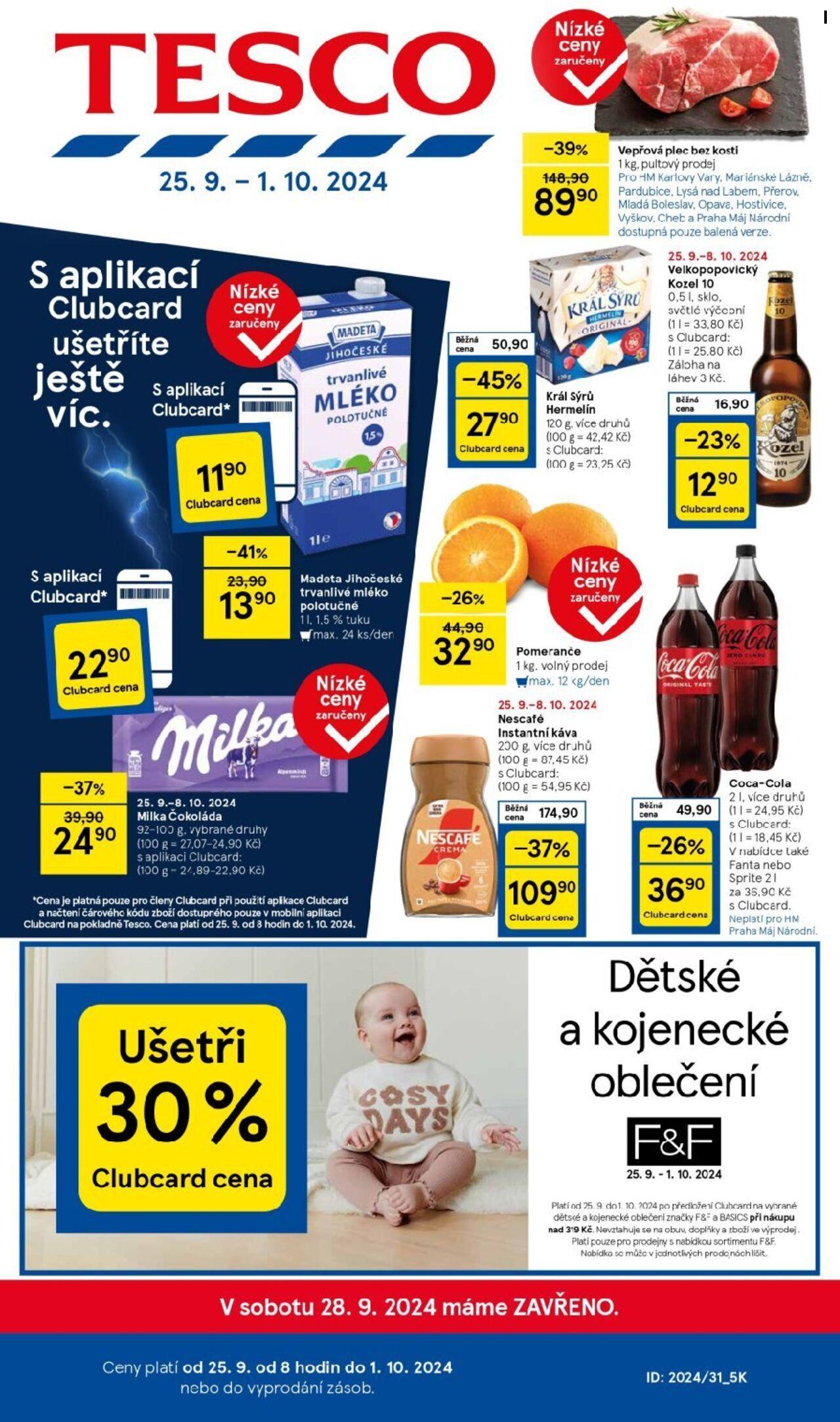 tesco - Tesco leták na tento + příští týden 25.09.2024 - 01.10.2024