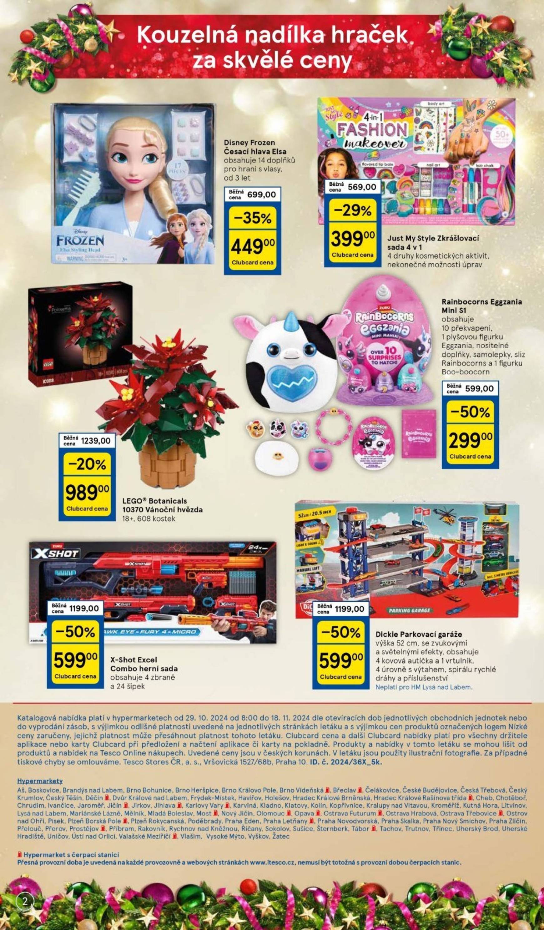 tesco - Leták Tesco Supermarket - Vánoční katalog hraček od 29.10. do 18.11. - page: 2