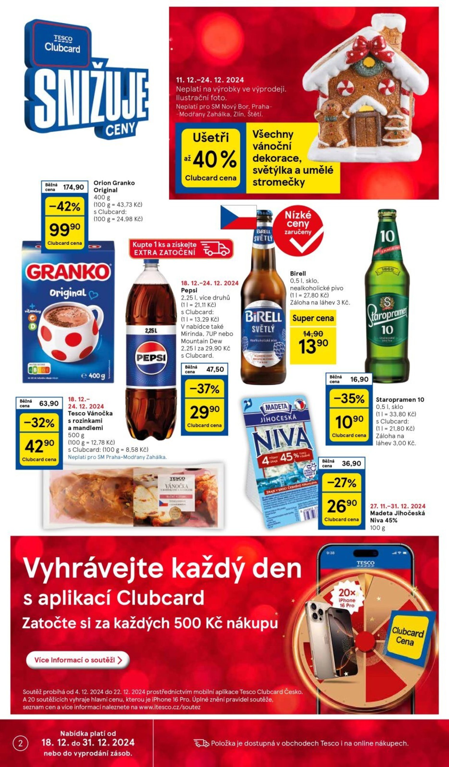 tesco - Leták Tesco Supermarket od 18.12. do 24.12. - page: 2