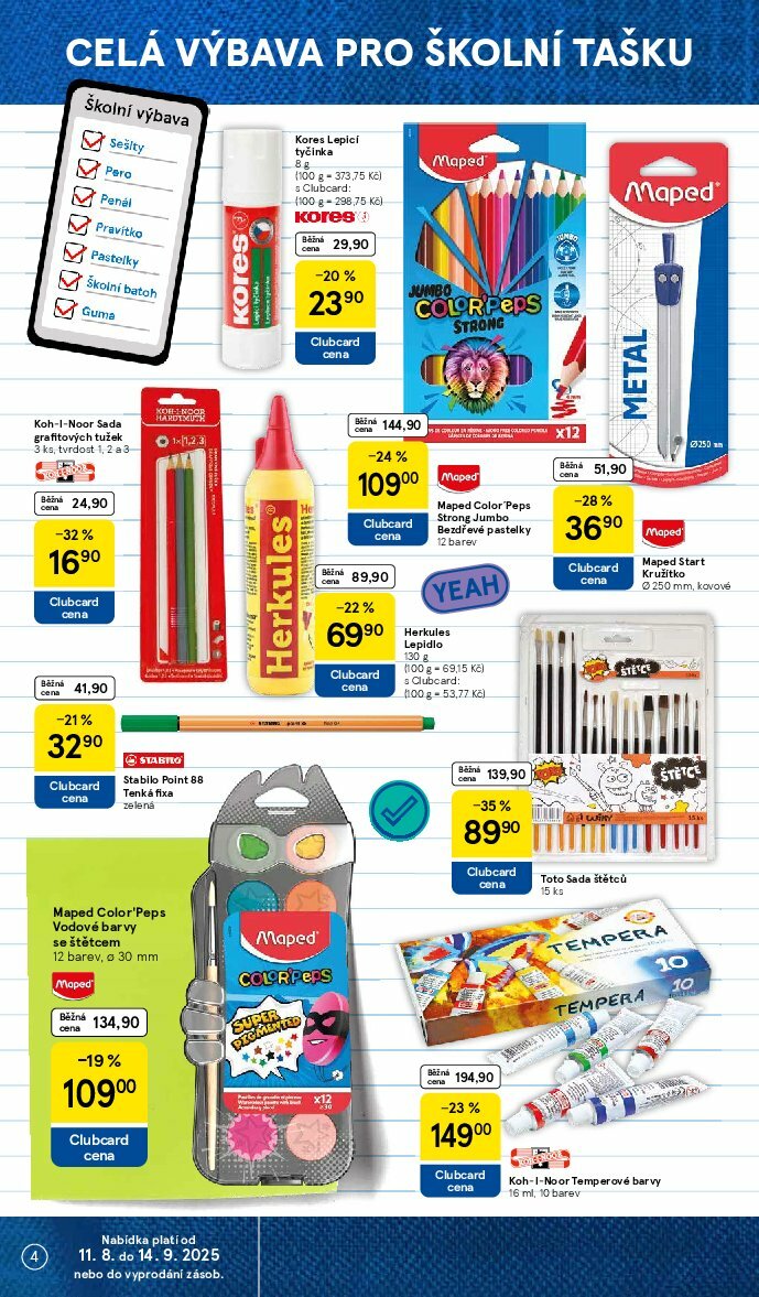 tesco - Leták Tesco - Zpátky do školy od 11.08. do 14.09. - page: 4