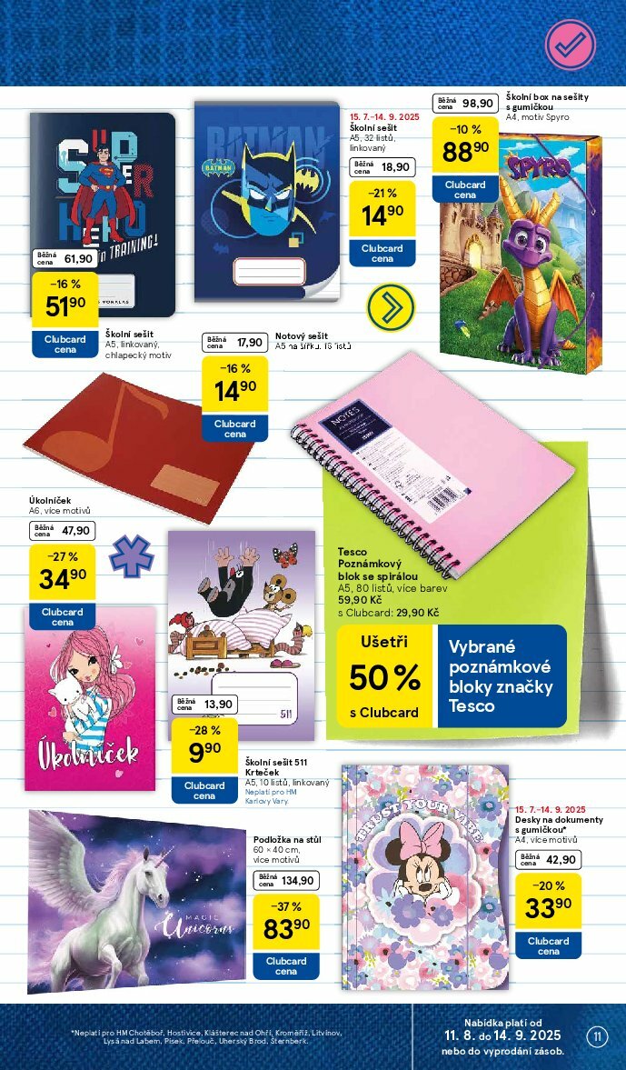 tesco - Leták Tesco - Zpátky do školy od 11.08. do 14.09. - page: 11