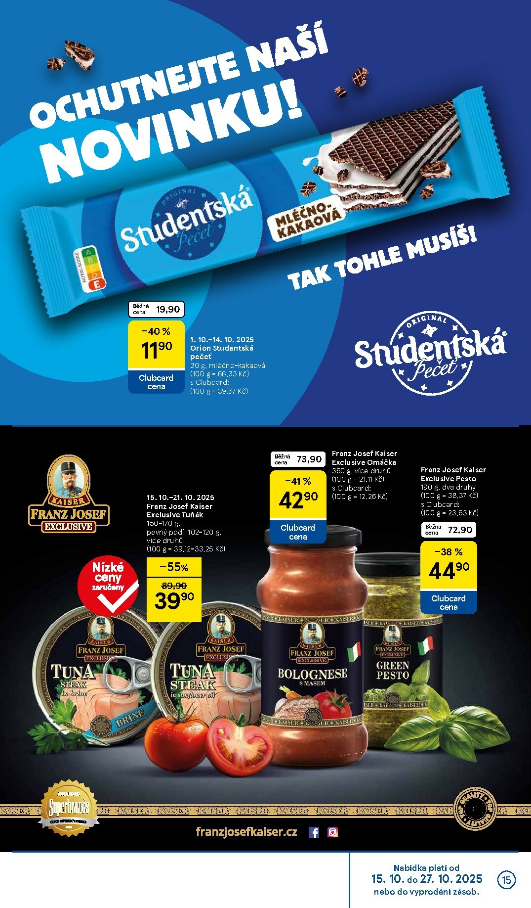 tesco - Leták Tesco - Značky, kterým věříte od 01.10. do 27.10. - page: 15