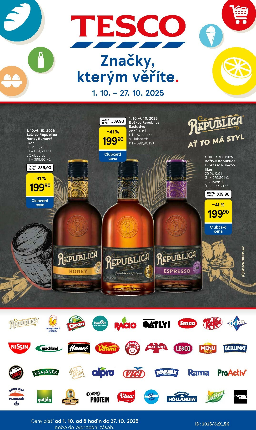tesco - Leták Tesco - Značky, kterým věříte od 01.10. do 27.10.