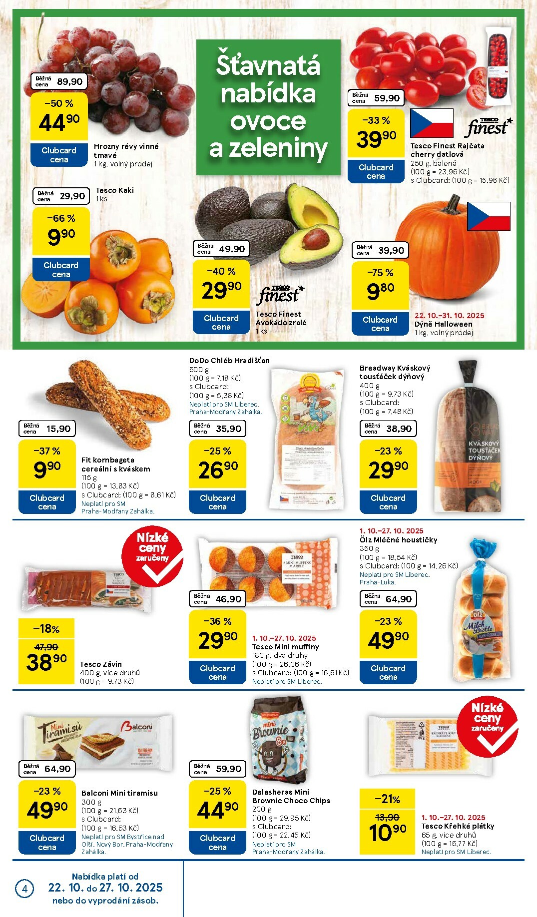 tesco - Aktuální leták Tesco supermarket od 22.10. do 27.10. - page: 4