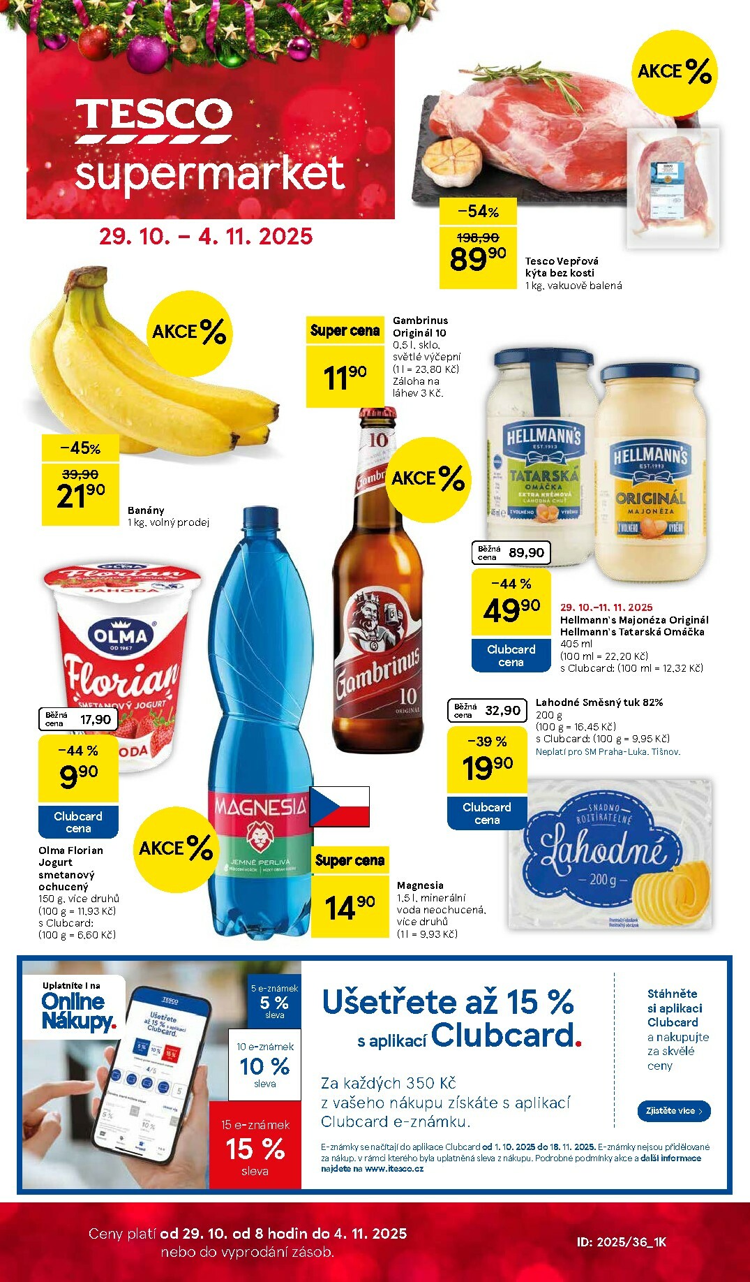 tesco - Aktuální leták Tesco supermarket od 29.10. do 04.11.