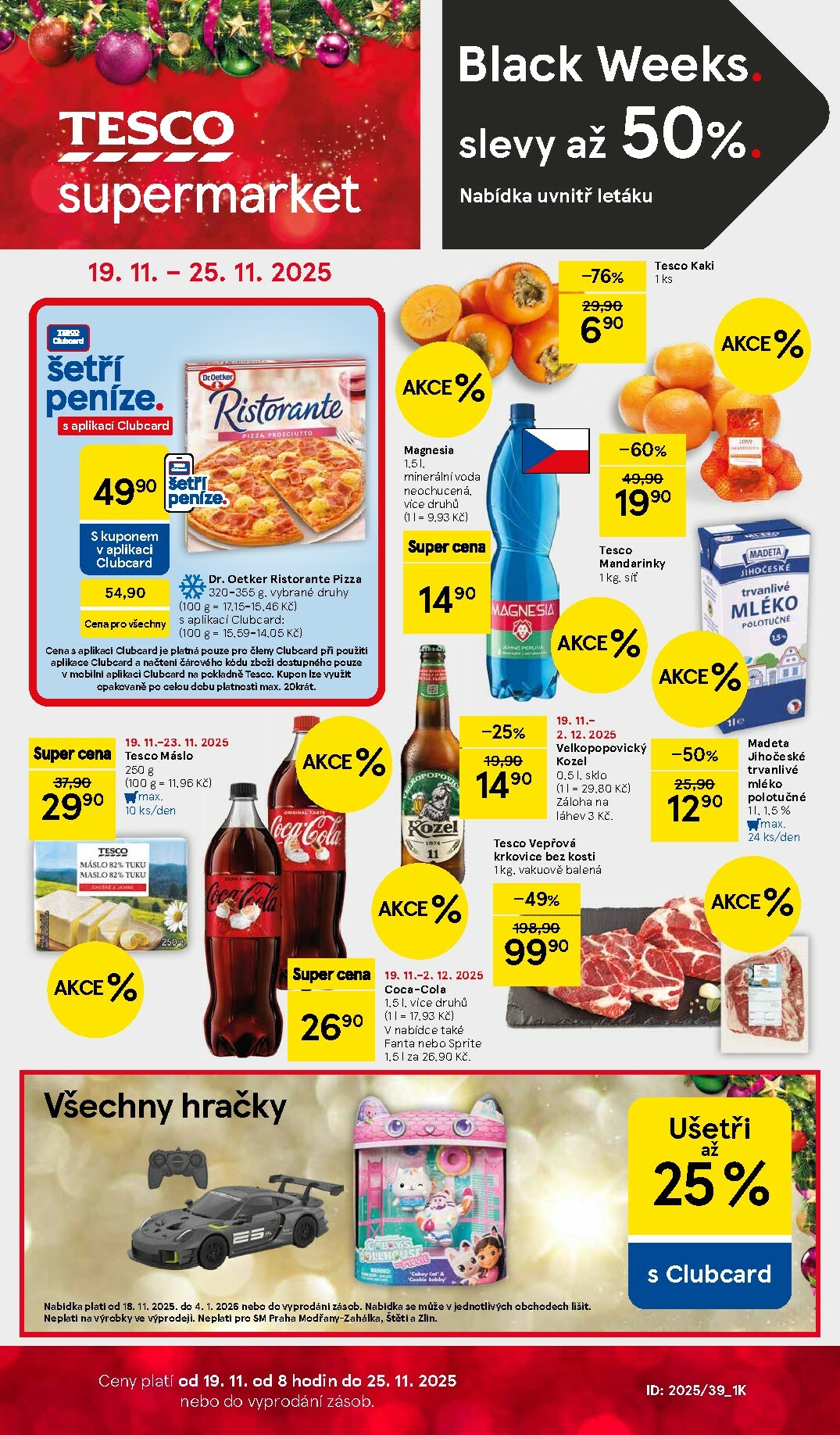 tesco - Aktuální leták Tesco supermarket od 19.11. do 25.11.