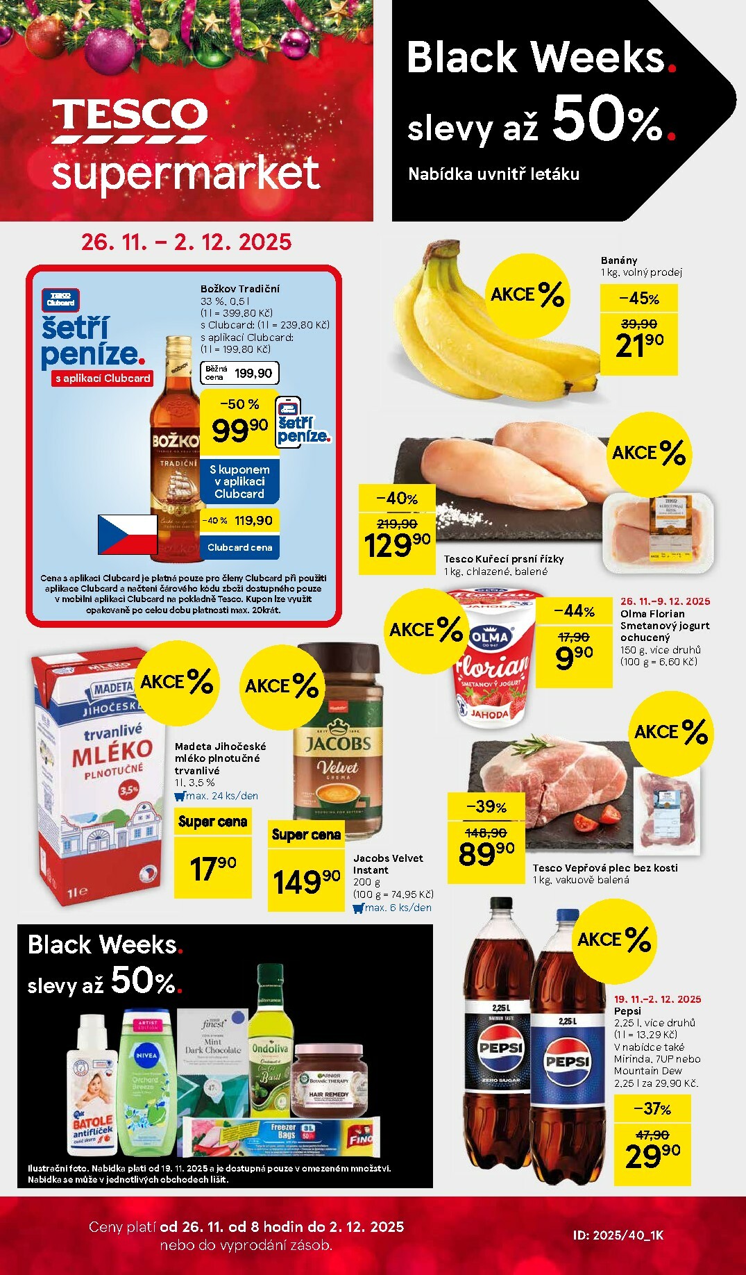 tesco - Aktuální leták Tesco supermarket - Black Weeks od 26.11. do 02.12. - page: 1