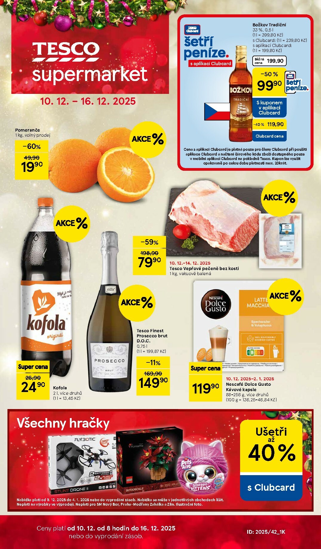 tesco - Aktuální leták Tesco supermarket od 10.12. do 16.12.