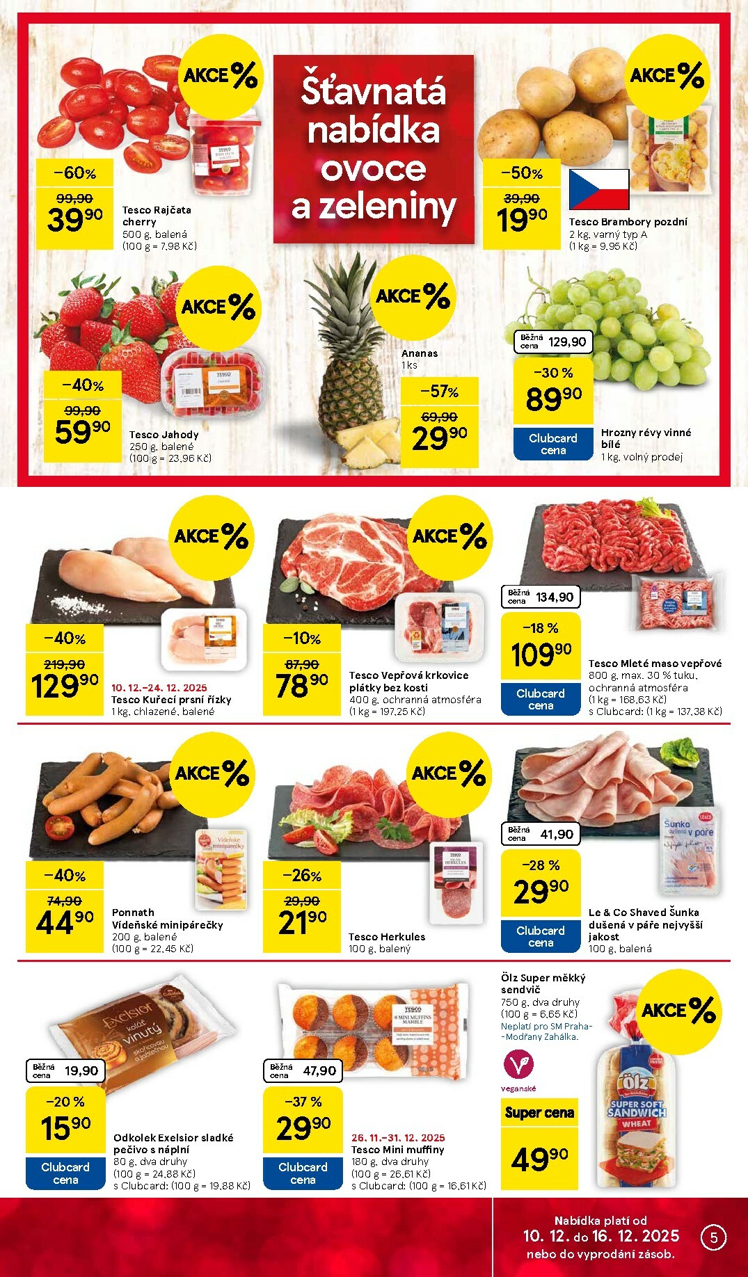 tesco - Aktuální leták Tesco supermarket od 10.12. do 16.12. - page: 5