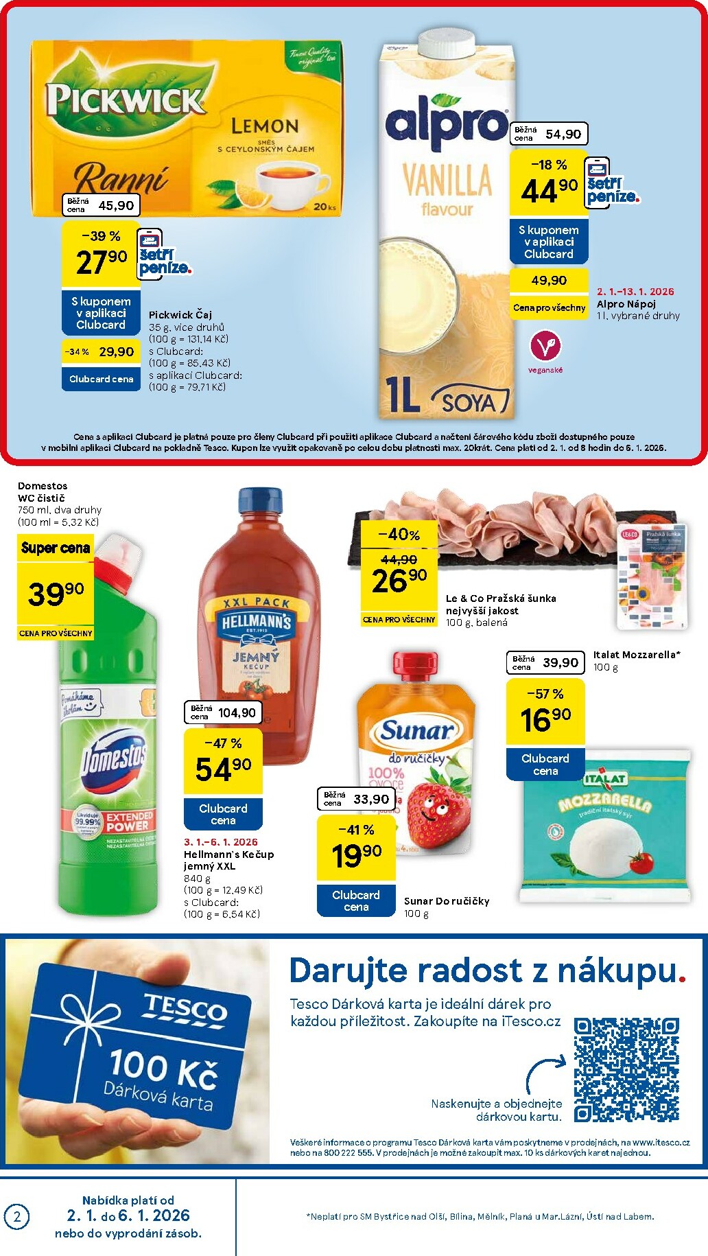 tesco - Aktuální leták Tesco supermarket od 02.01. do 06.01. - page: 2