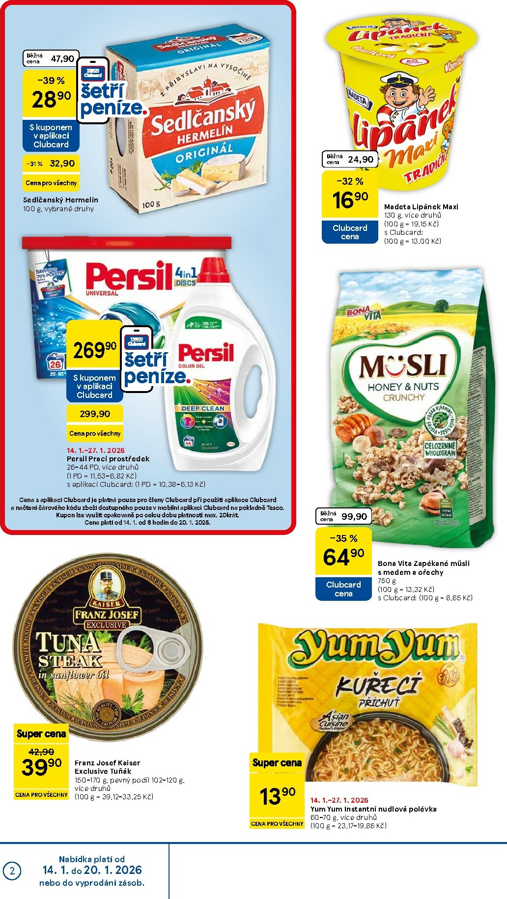 tesco - Aktuální leták Tesco supermarket od 14.01. do 20.01. - page: 2