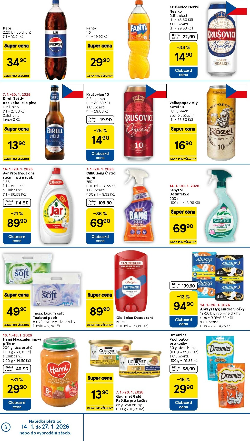 tesco - Aktuální leták Tesco supermarket od 14.01. do 20.01. - page: 8