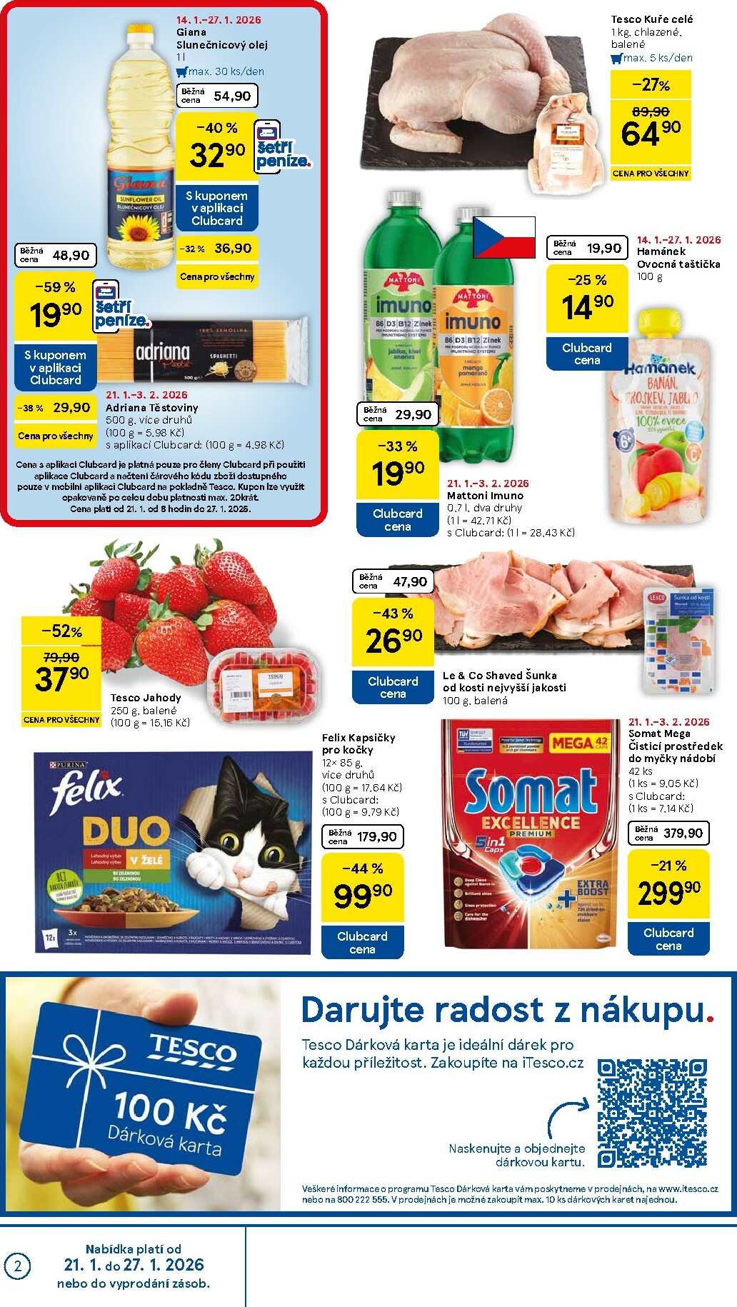 tesco - Aktuální leták Tesco supermarket od 21.01. do 27.01. - page: 2